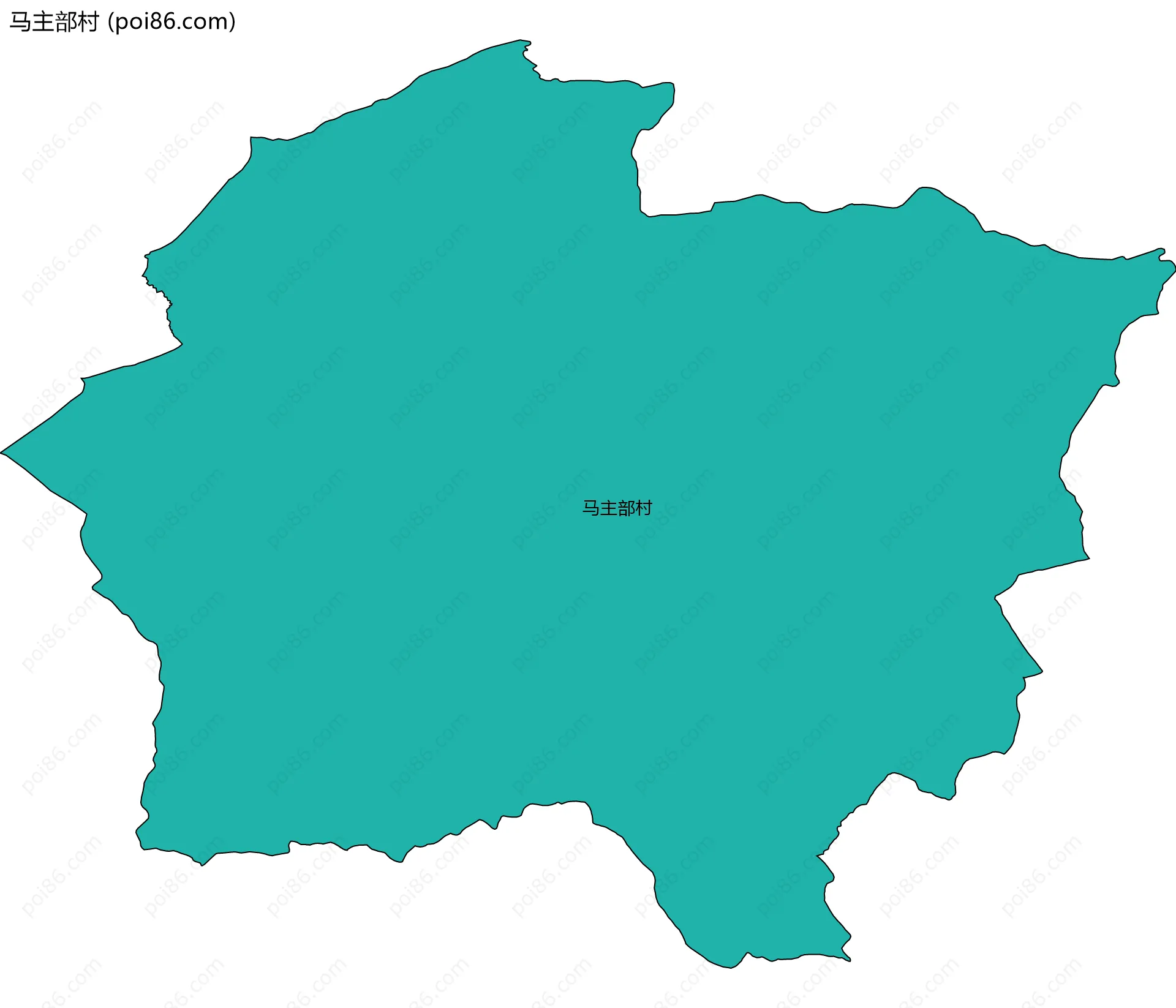 马主部村边界地图