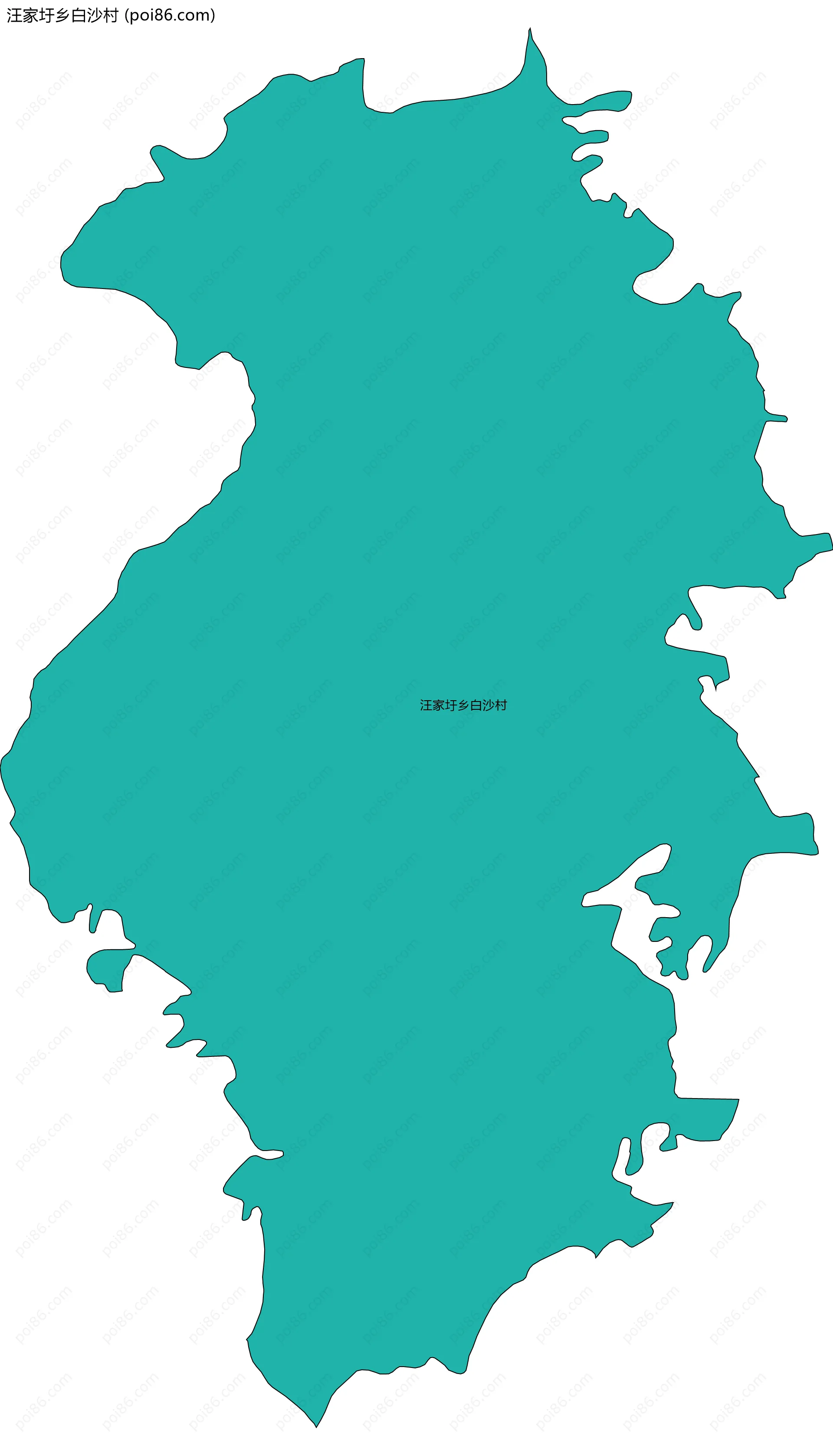 汪家圩乡白沙村边界地图