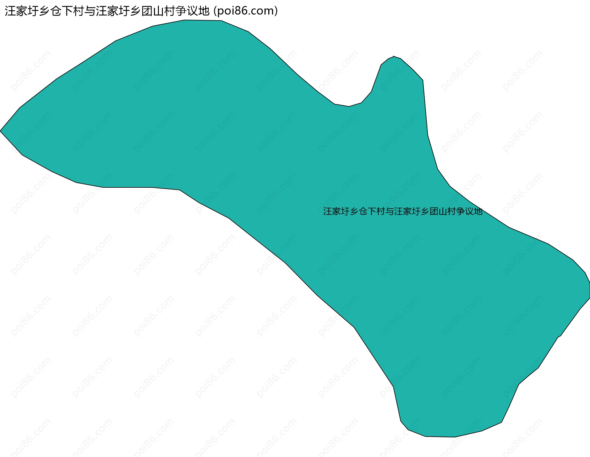 汪家圩乡仓下村与汪家圩乡团山村争议地边界地图