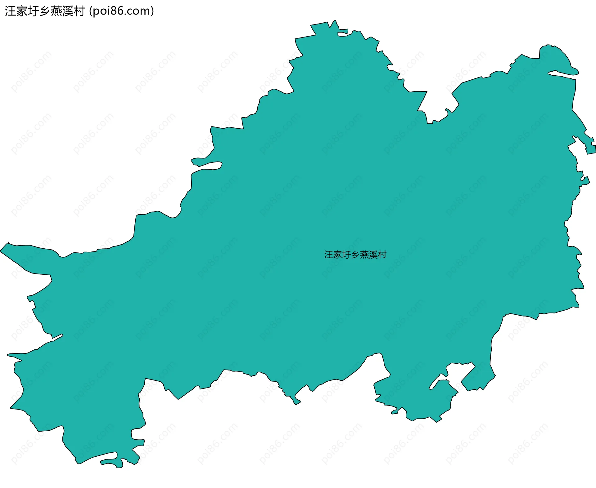 汪家圩乡燕溪村边界地图