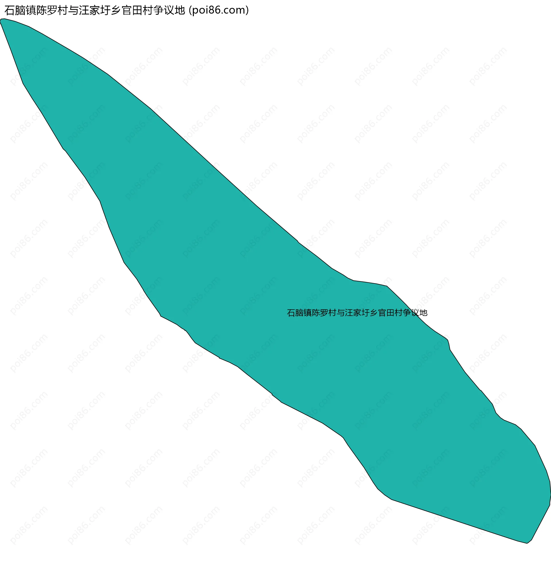 石脑镇陈罗村与汪家圩乡官田村争议地边界地图