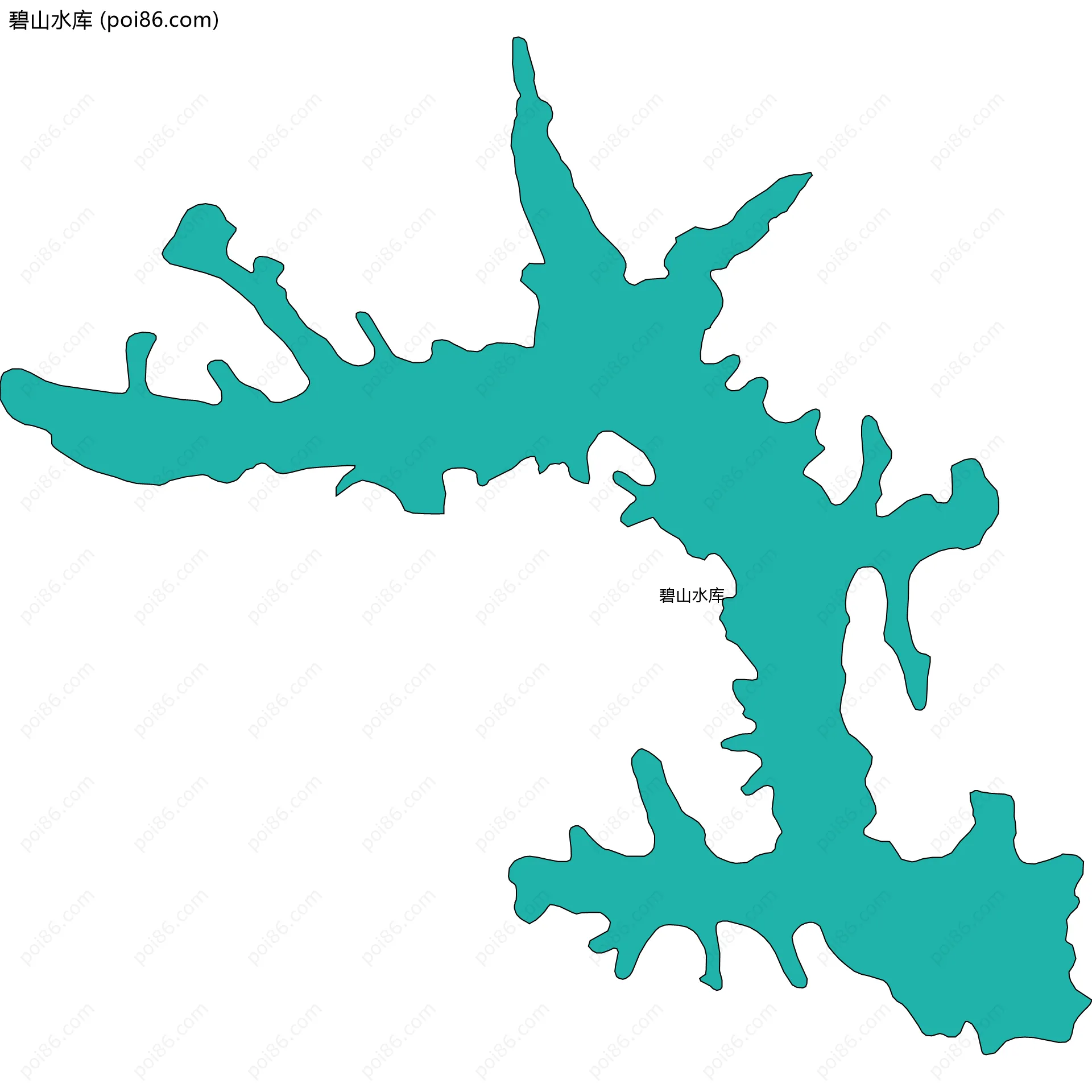 碧山水库边界地图