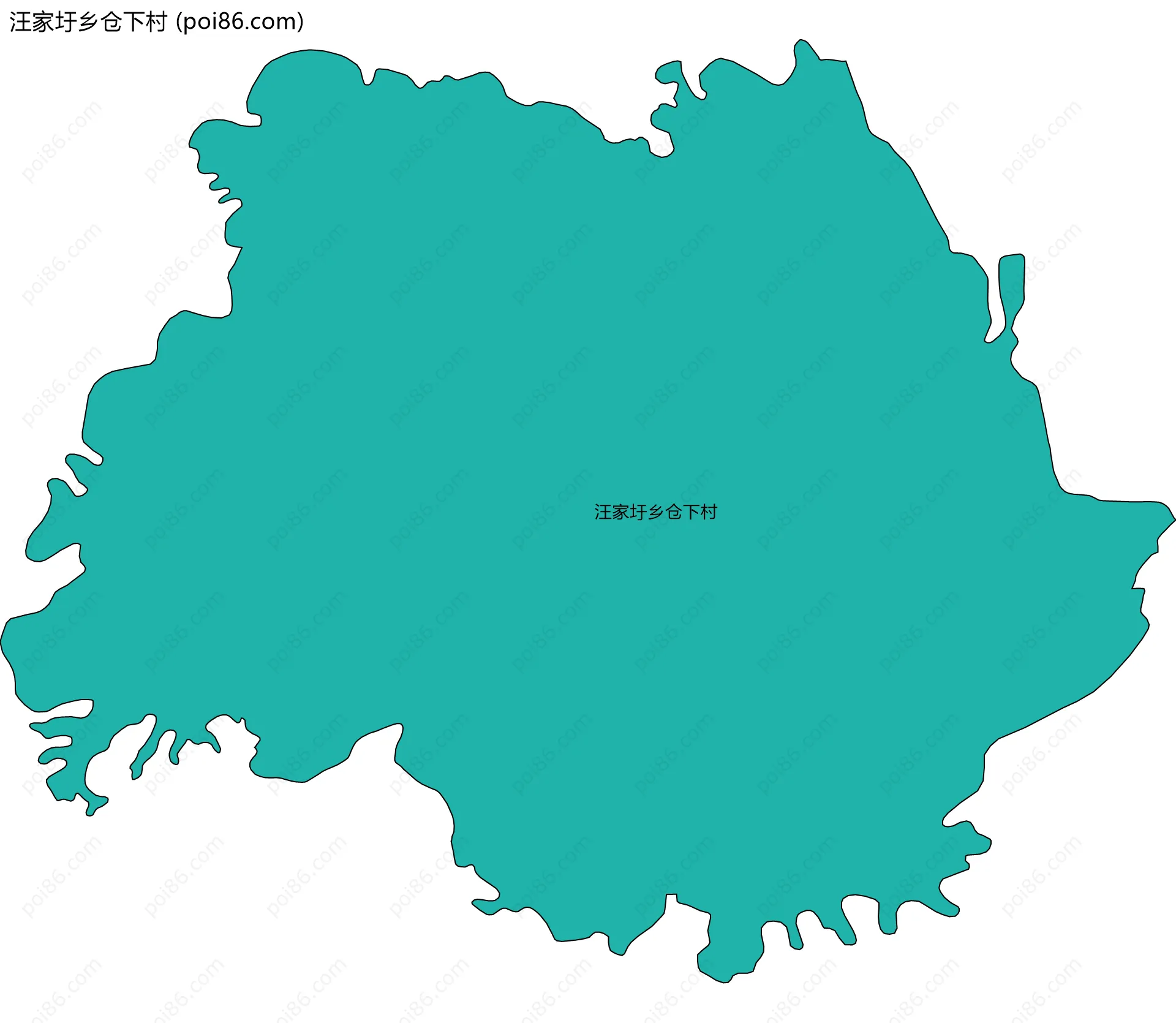 汪家圩乡仓下村边界地图