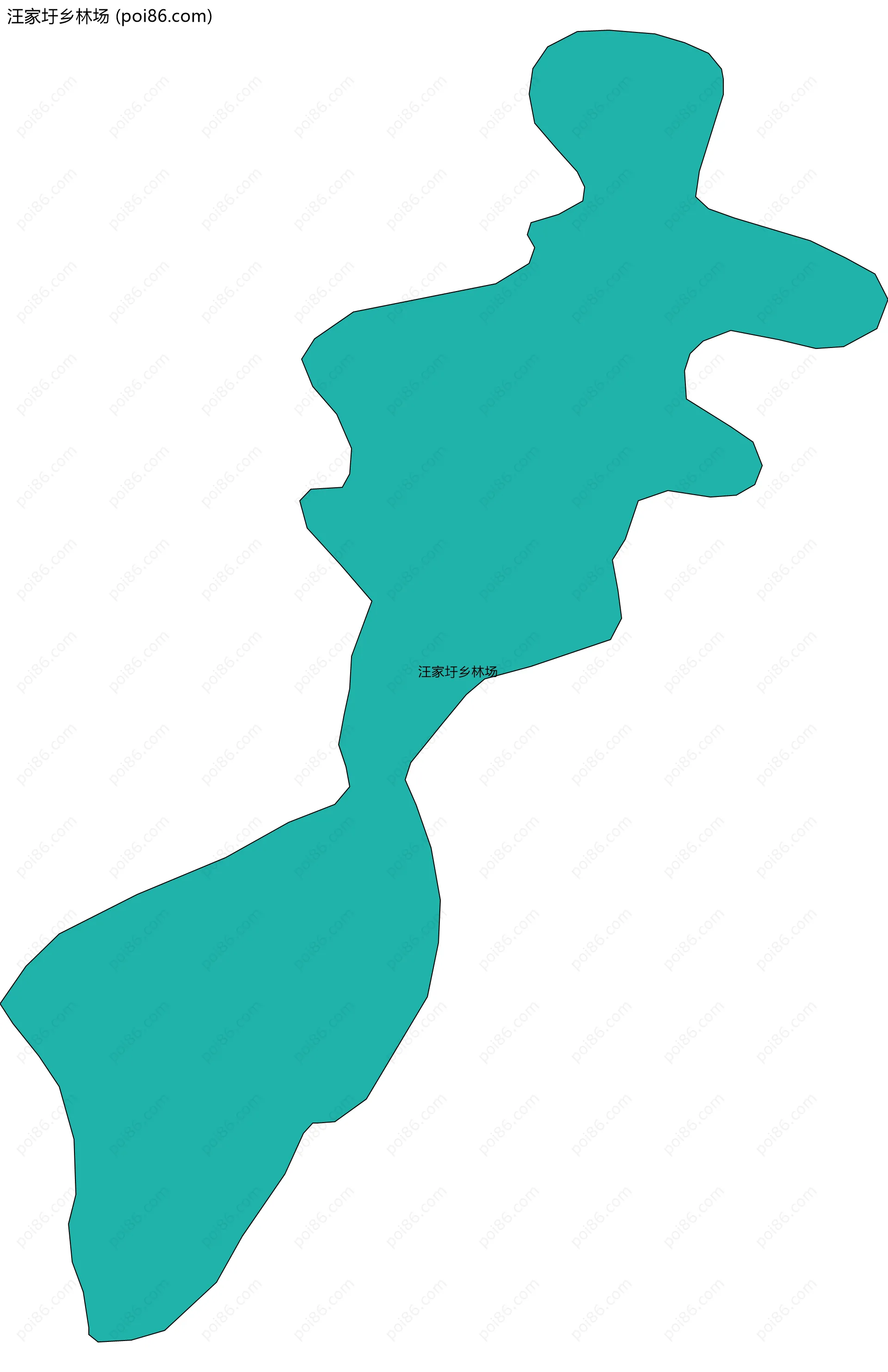 汪家圩乡林场边界地图