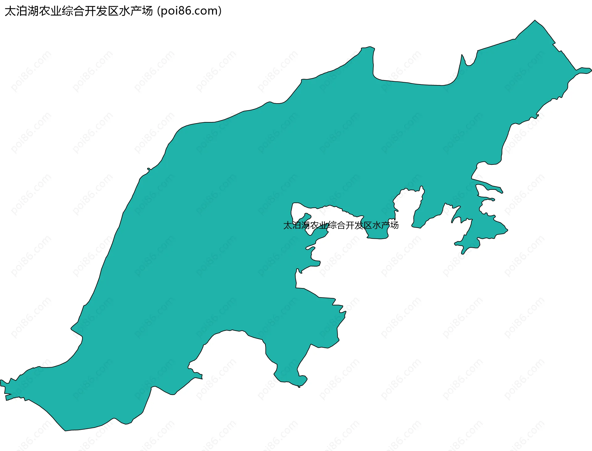太泊湖农业综合开发区水产场边界地图