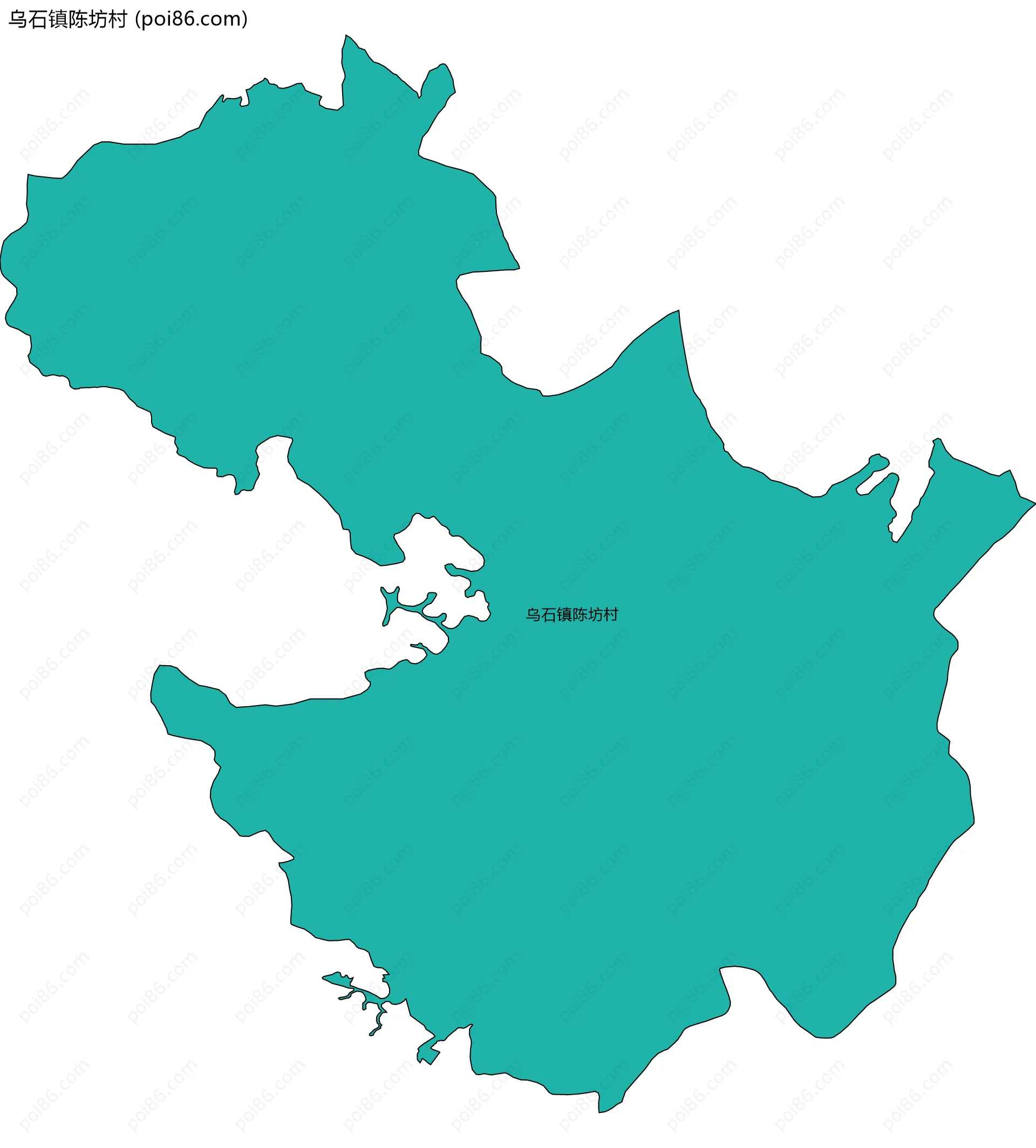 乌石镇陈坊村边界地图