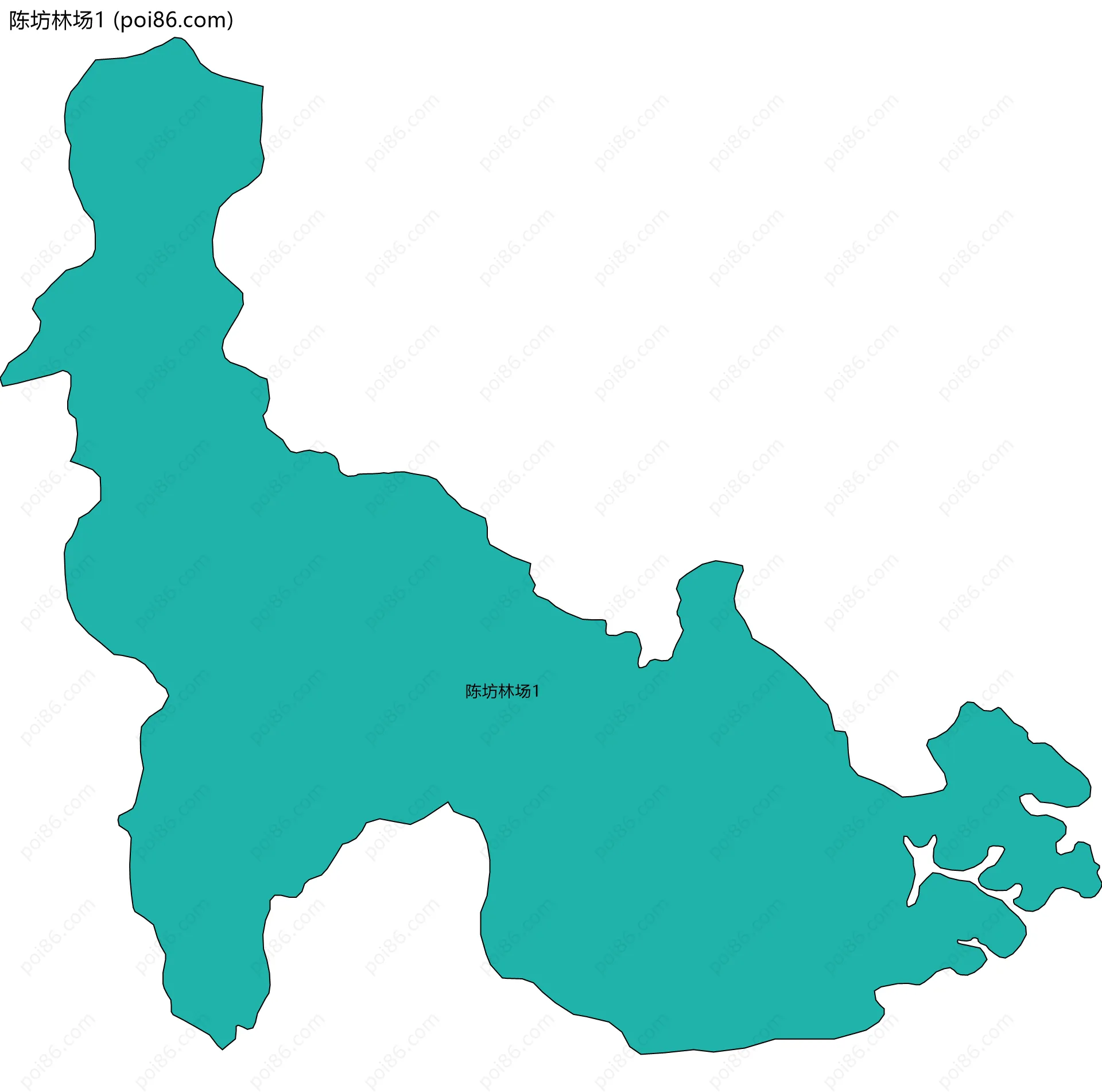 陈坊林场1边界地图