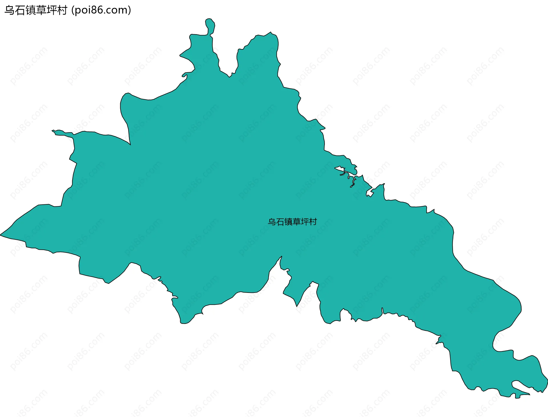 乌石镇草坪村边界地图