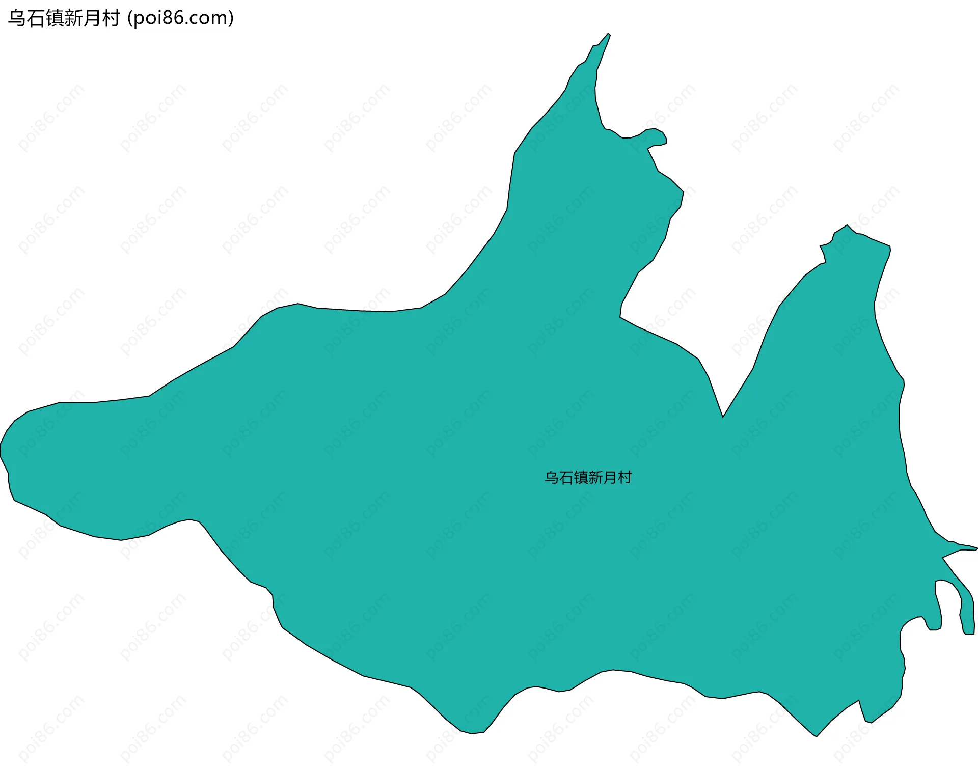 乌石镇新月村边界地图