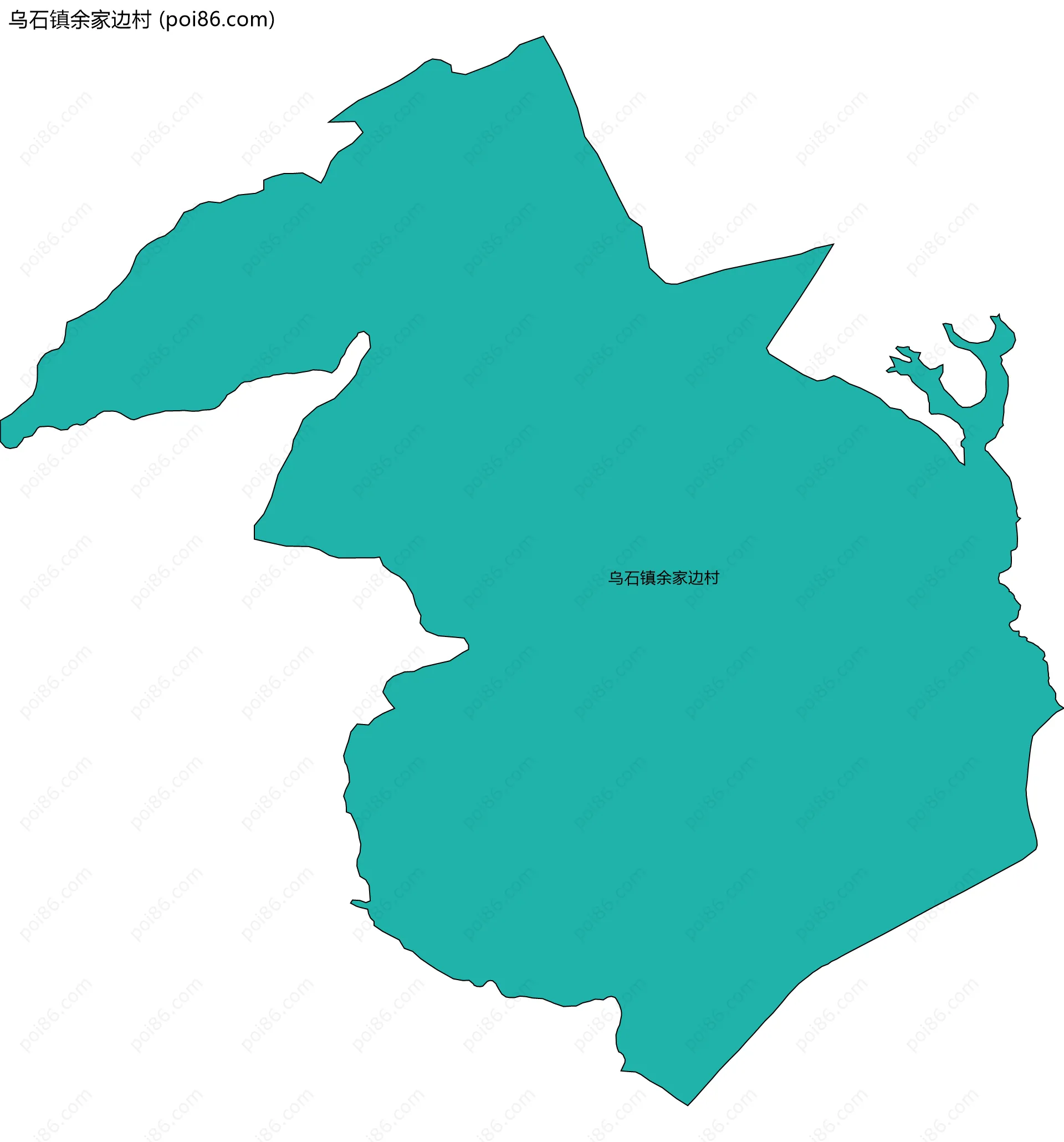 乌石镇余家边村边界地图