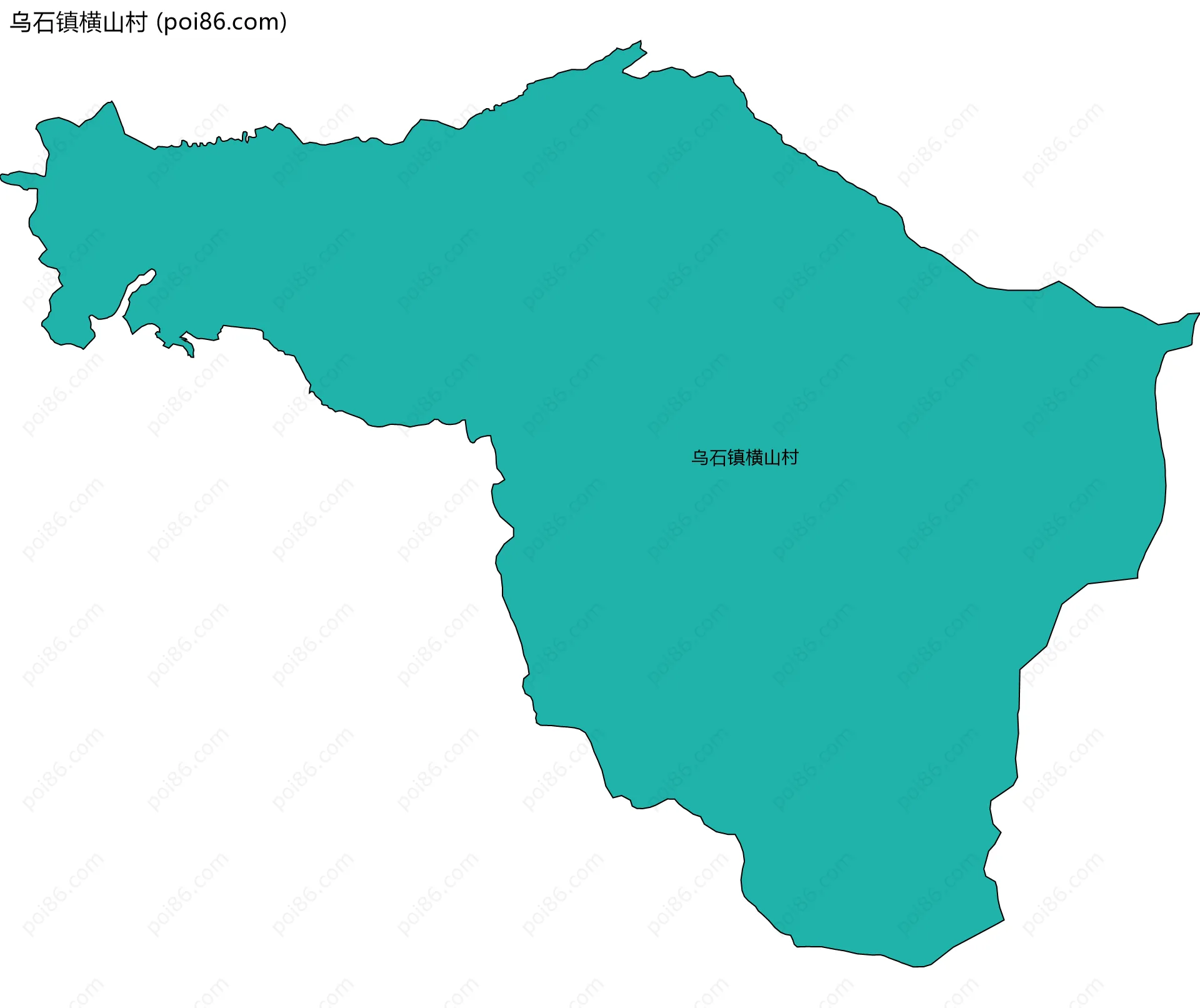乌石镇横山村边界地图
