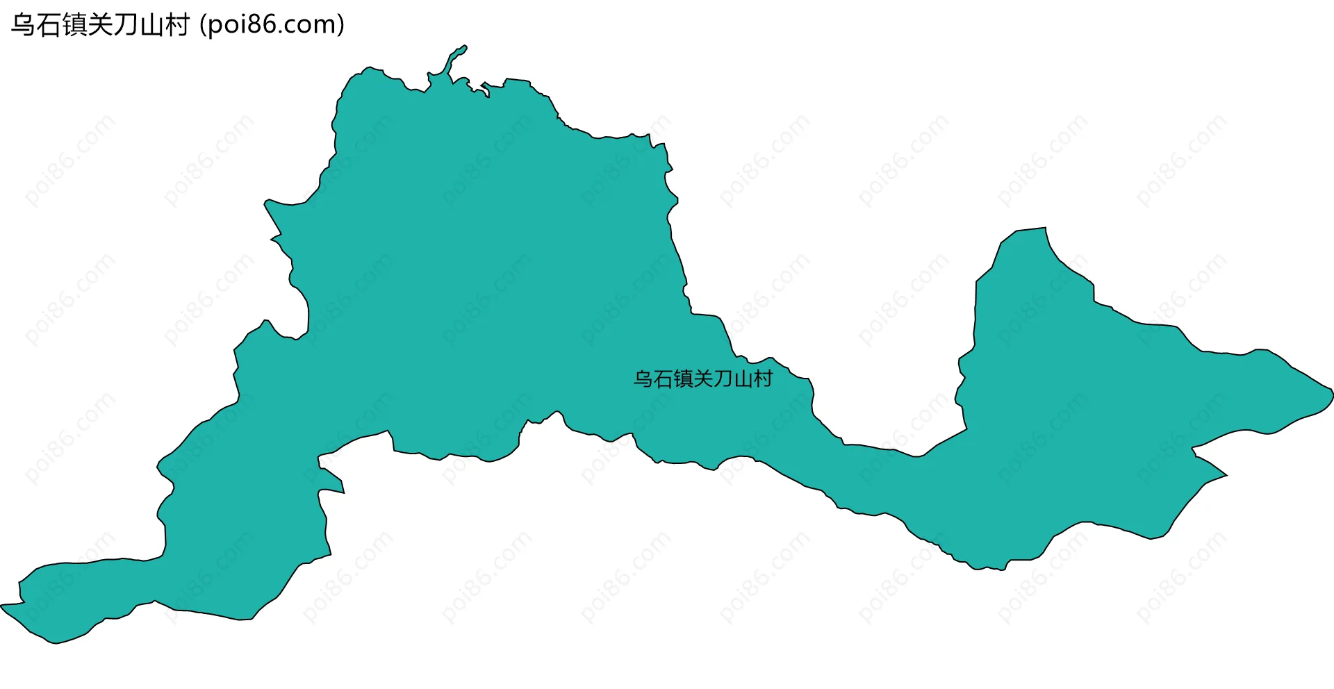 乌石镇关刀山村边界地图