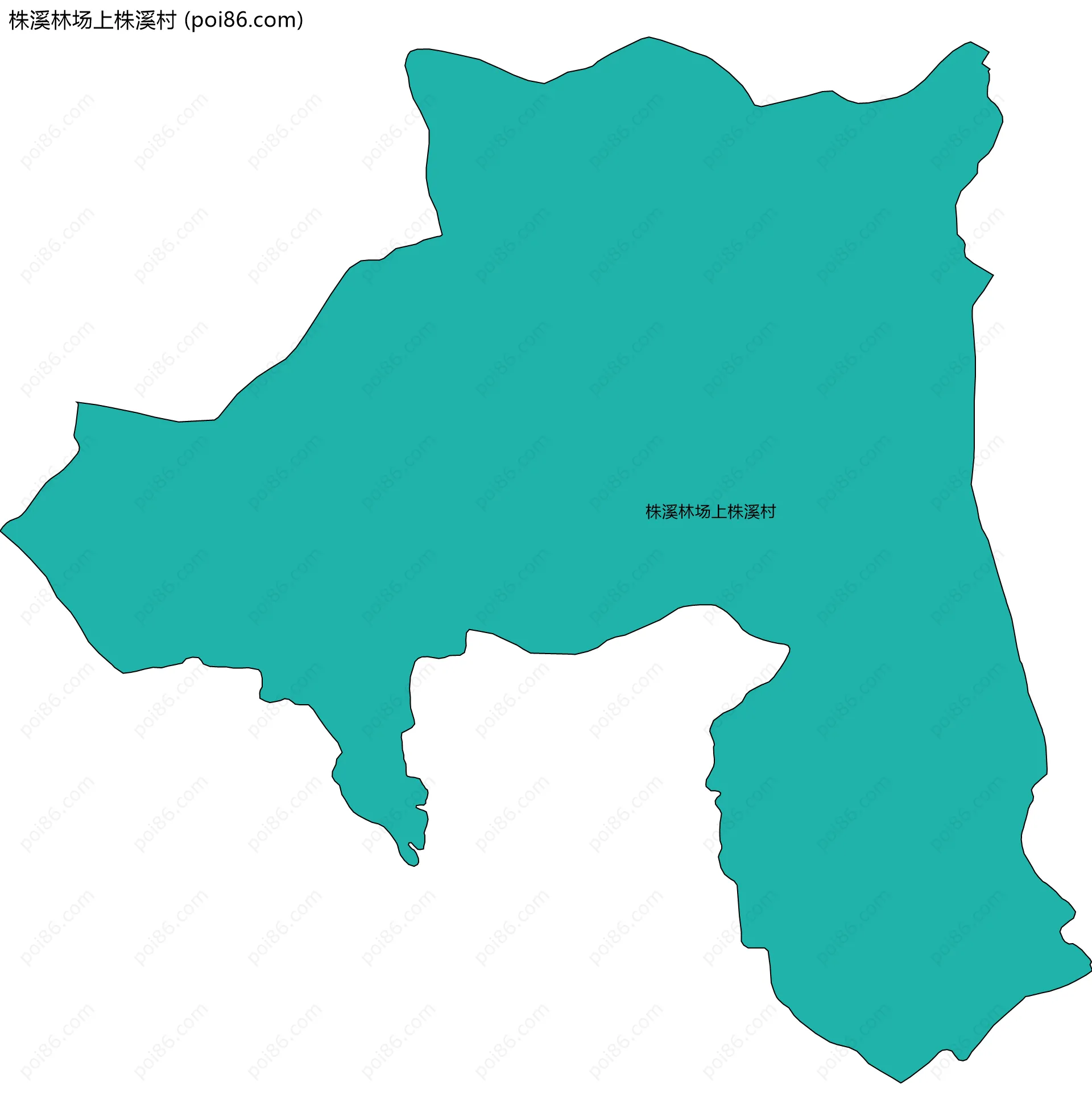 株溪林场上株溪村边界地图