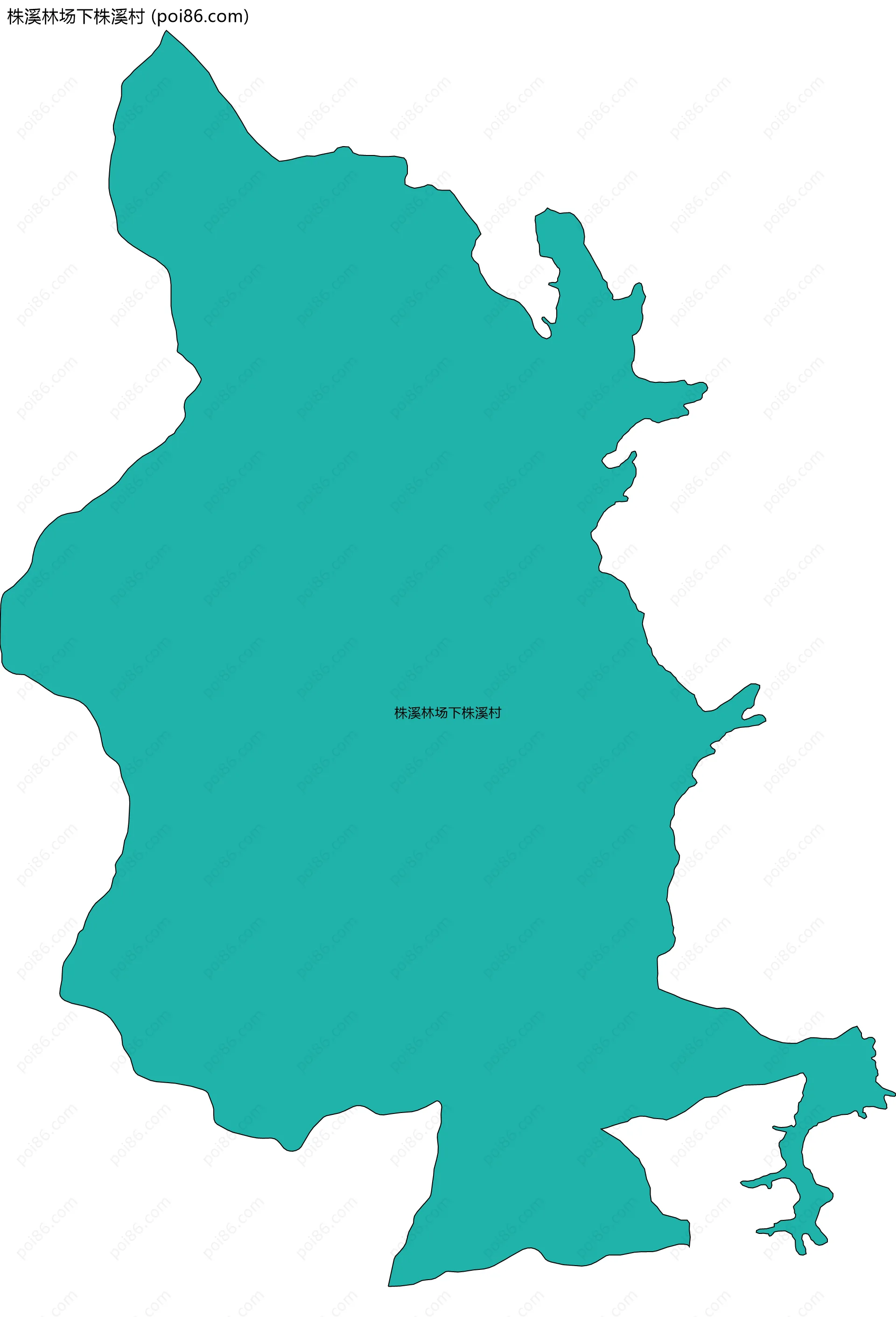 株溪林场下株溪村边界地图