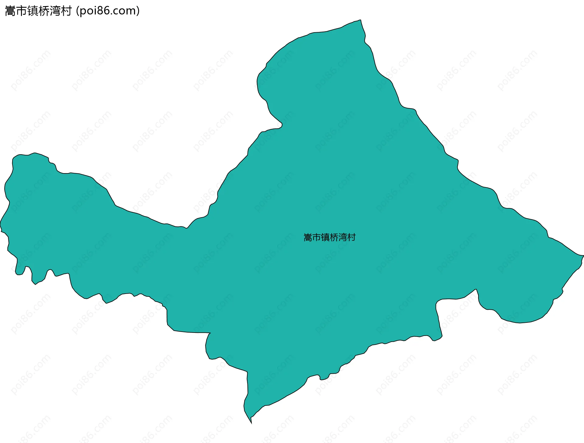 嵩市镇桥湾村边界地图