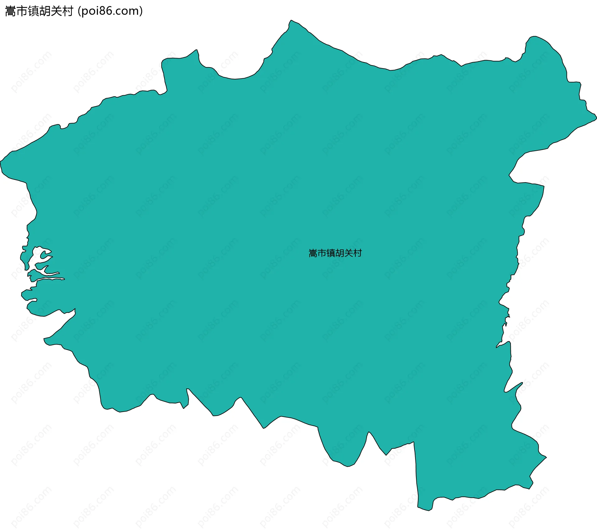 嵩市镇胡关村边界地图