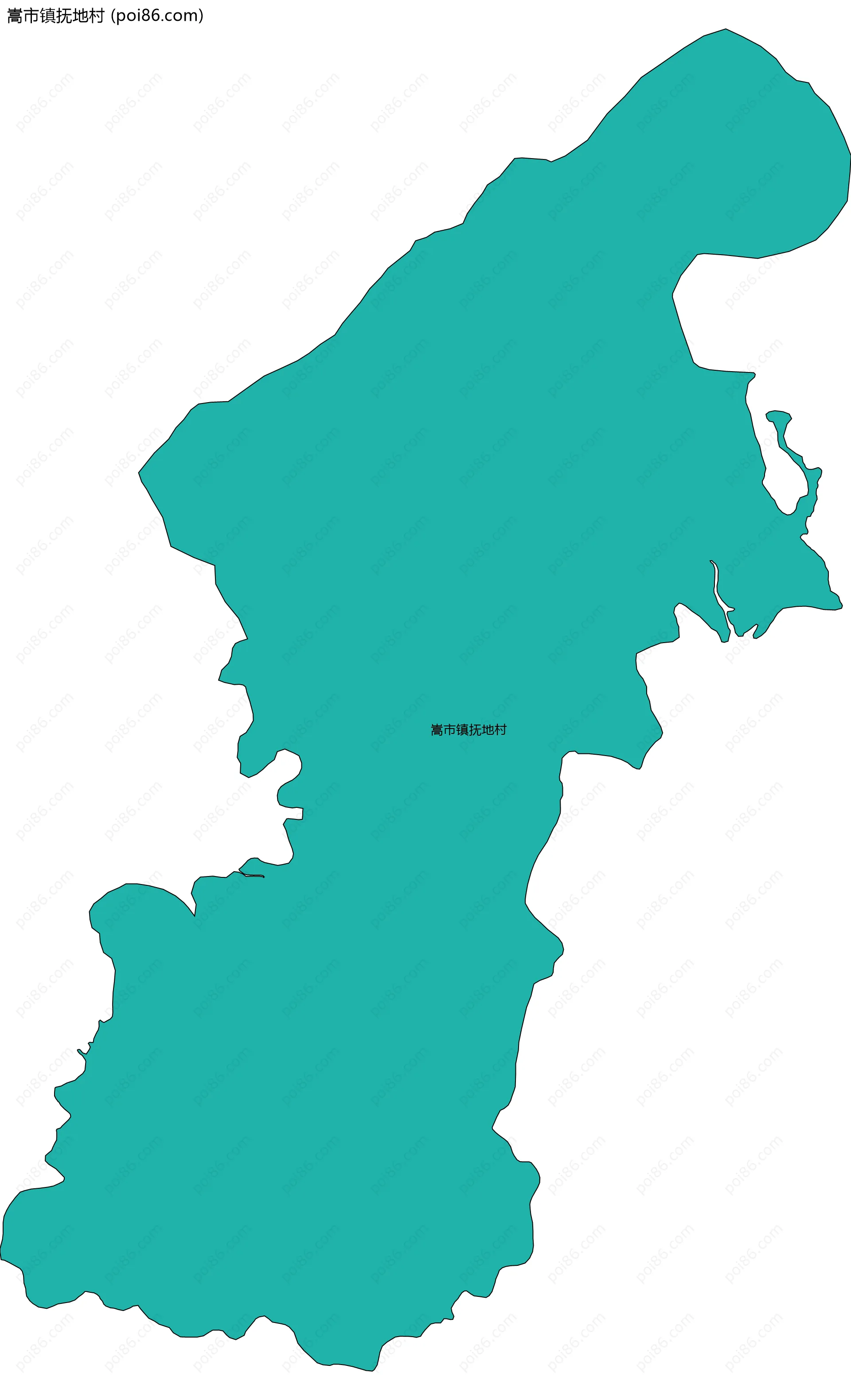 嵩市镇抚地村边界地图