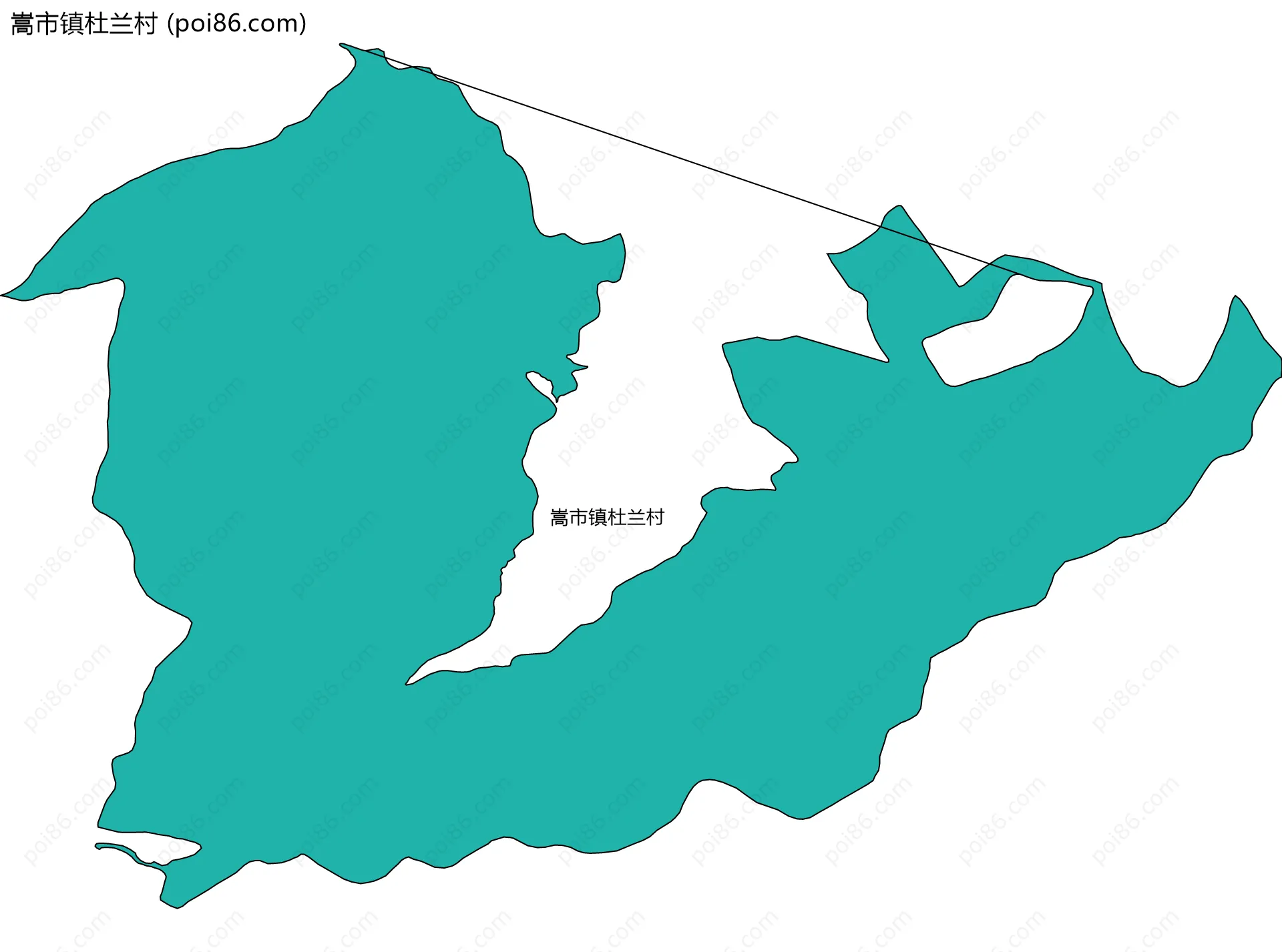 嵩市镇杜兰村边界地图
