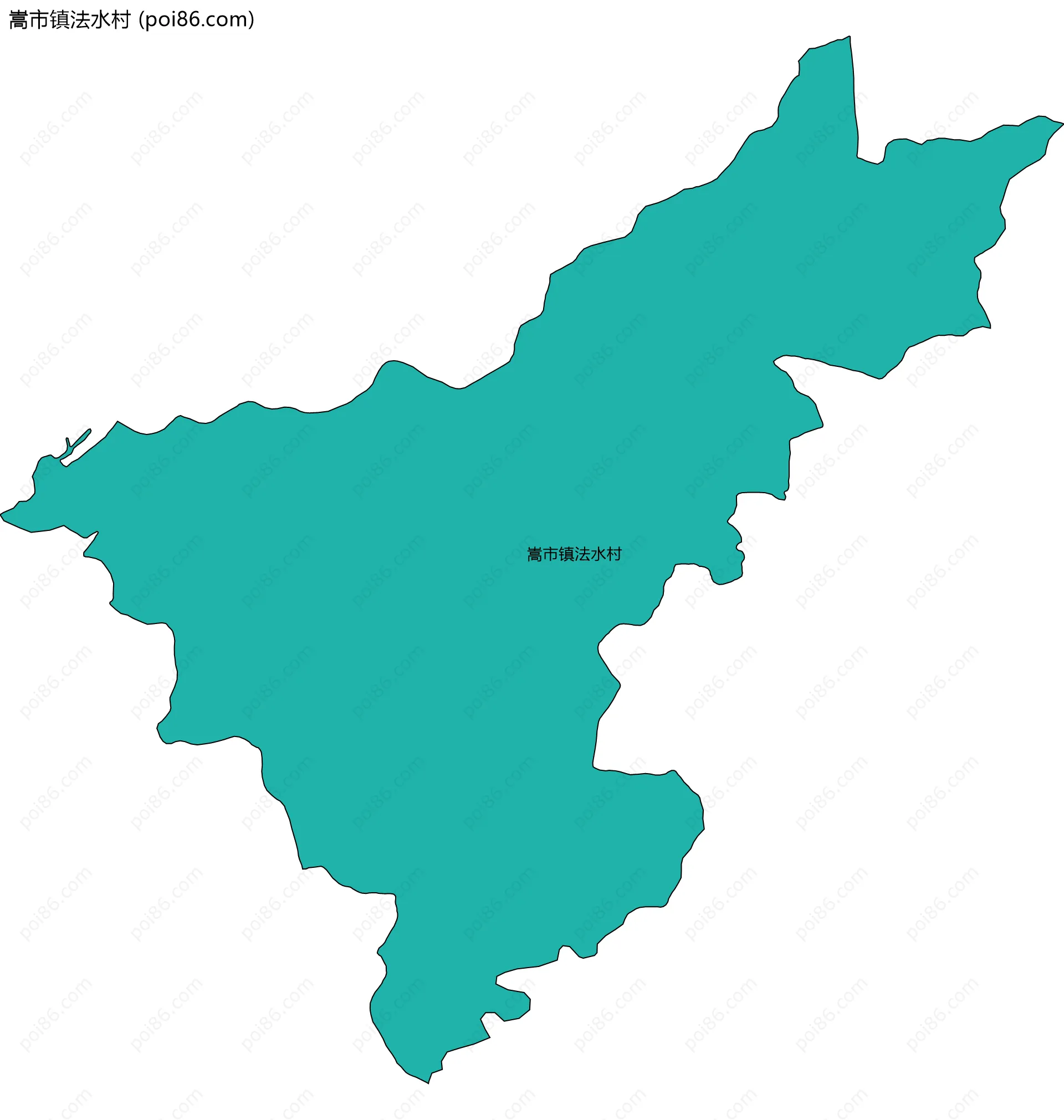 嵩市镇法水村边界地图