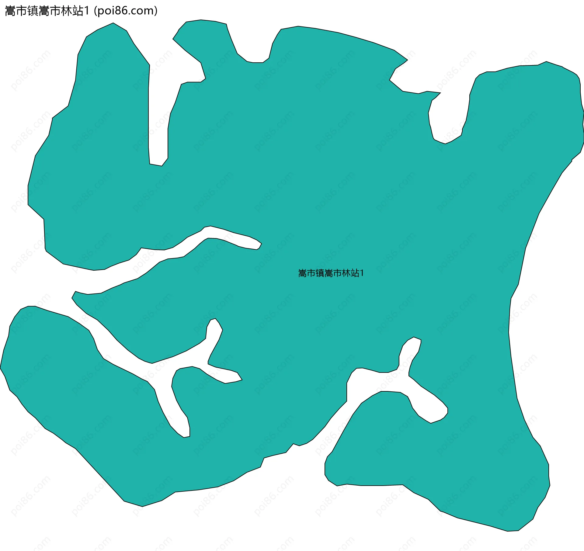 嵩市镇嵩市林站1边界地图