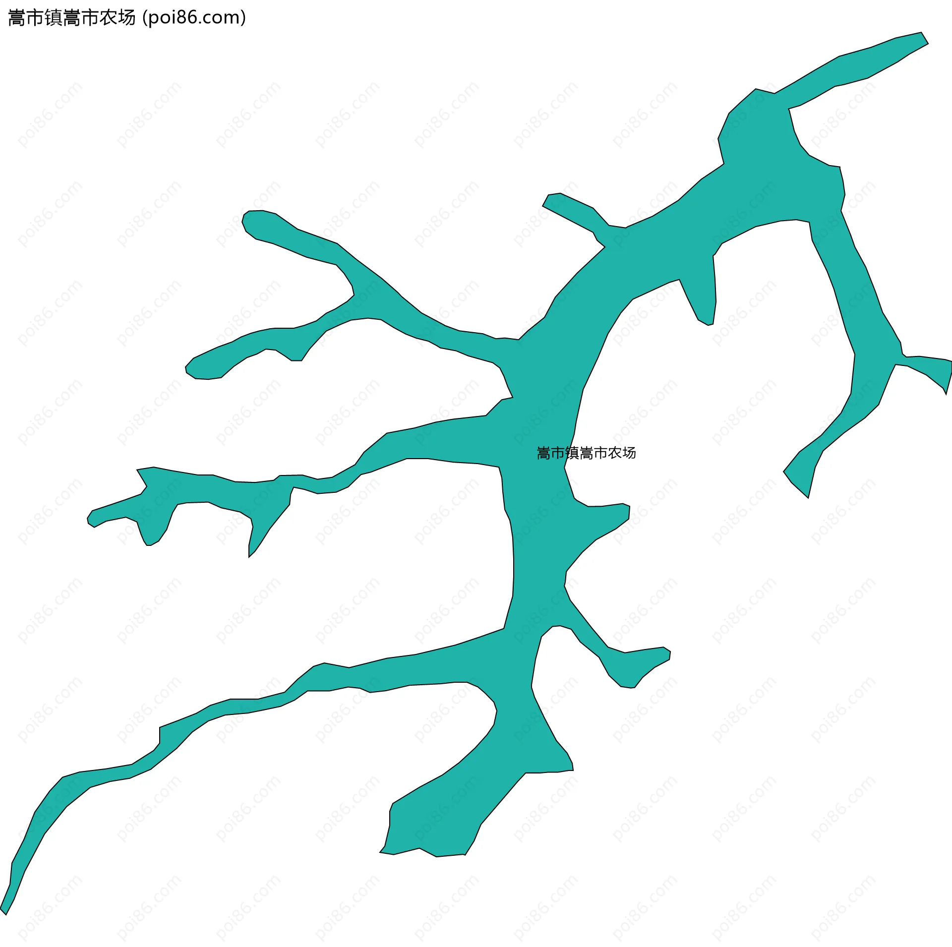 嵩市镇嵩市农场边界地图