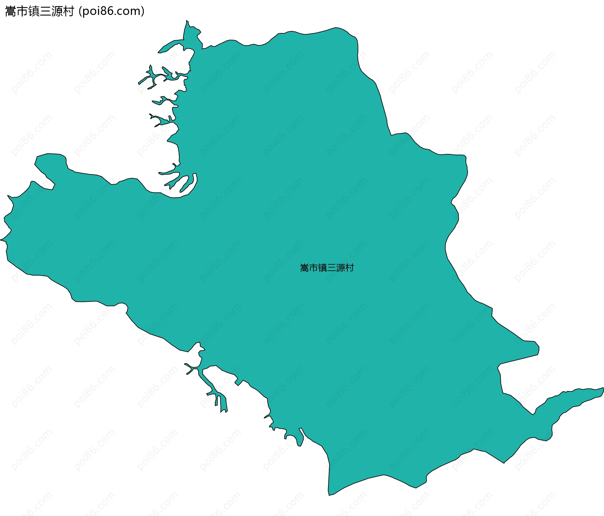 嵩市镇三源村边界地图