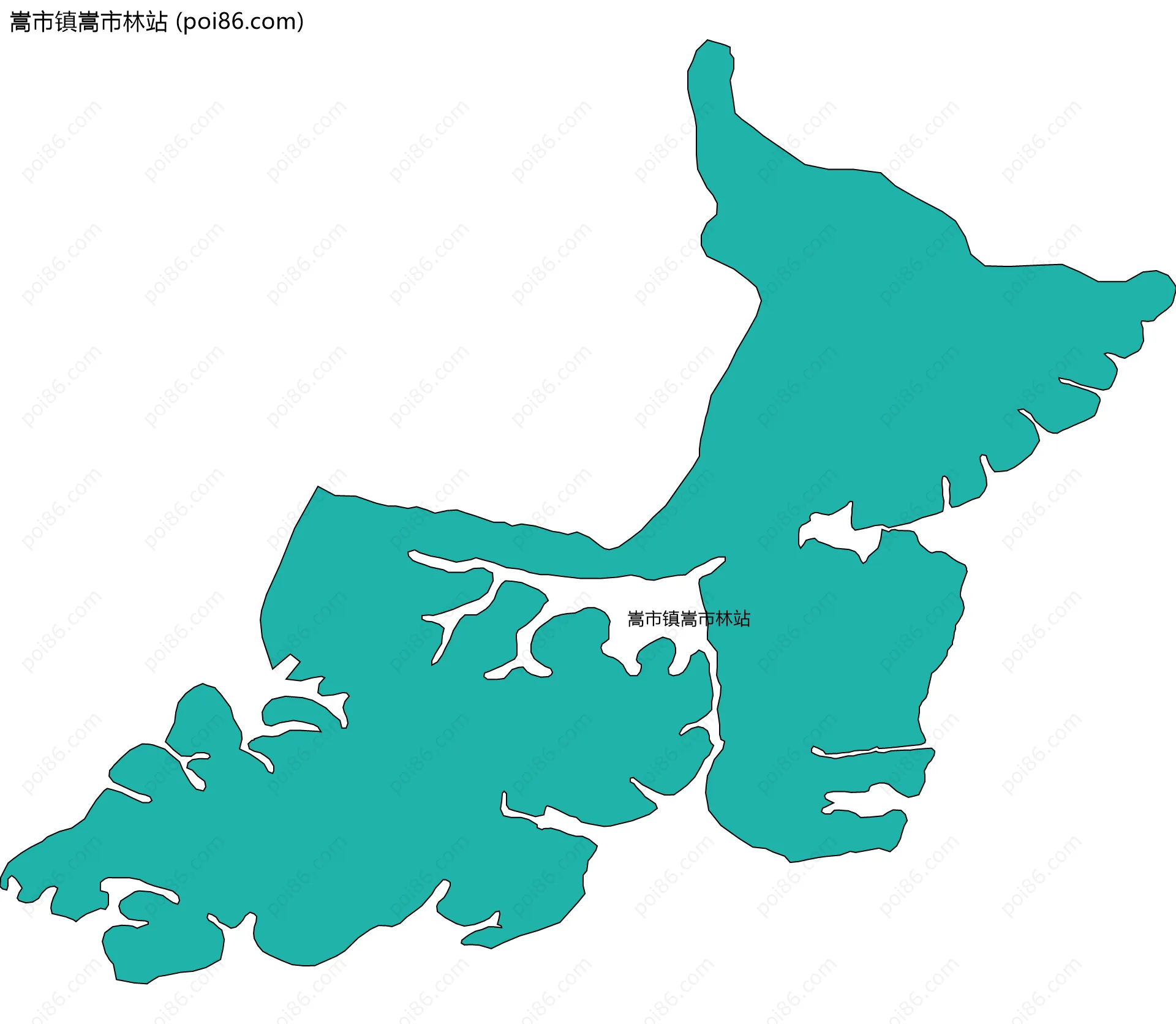 嵩市镇嵩市林站边界地图