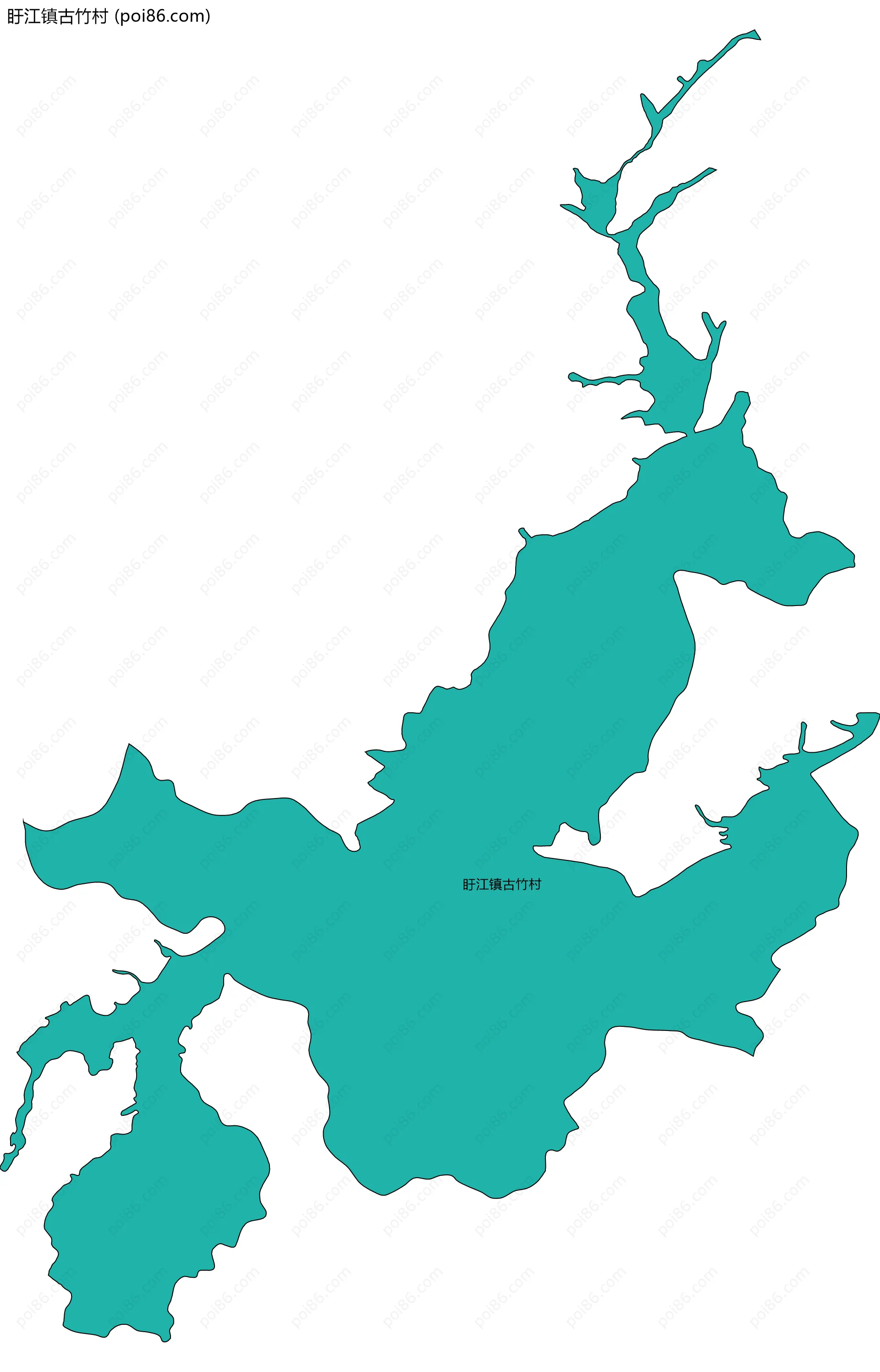 盱江镇古竹村边界地图