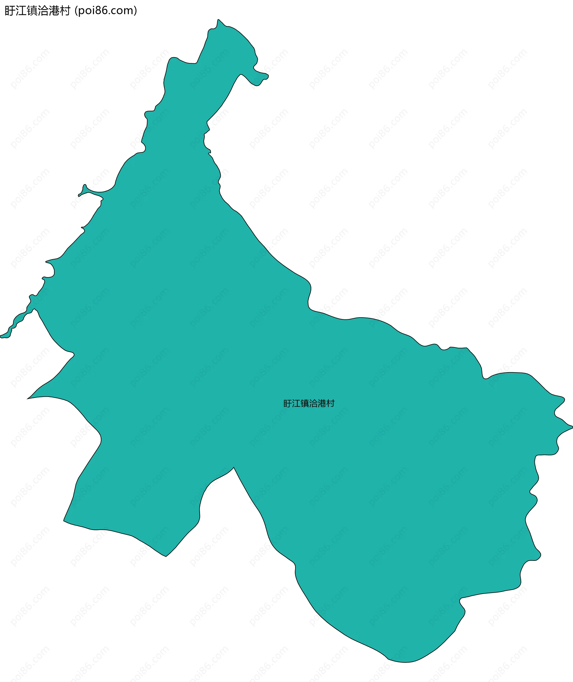 盱江镇洽港村边界地图
