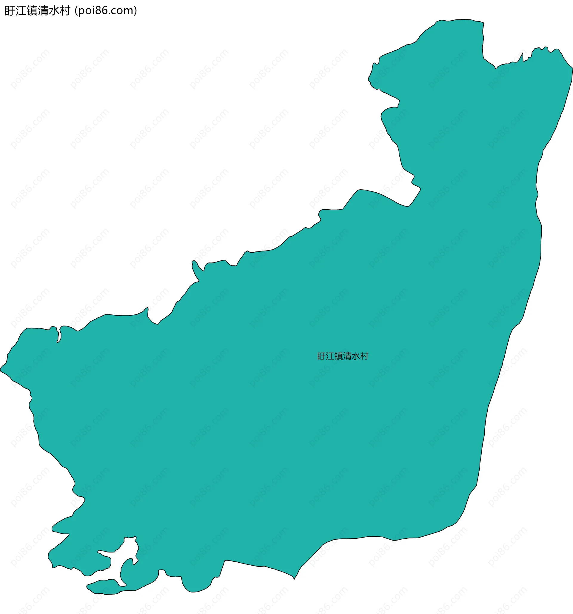 盱江镇清水村边界地图