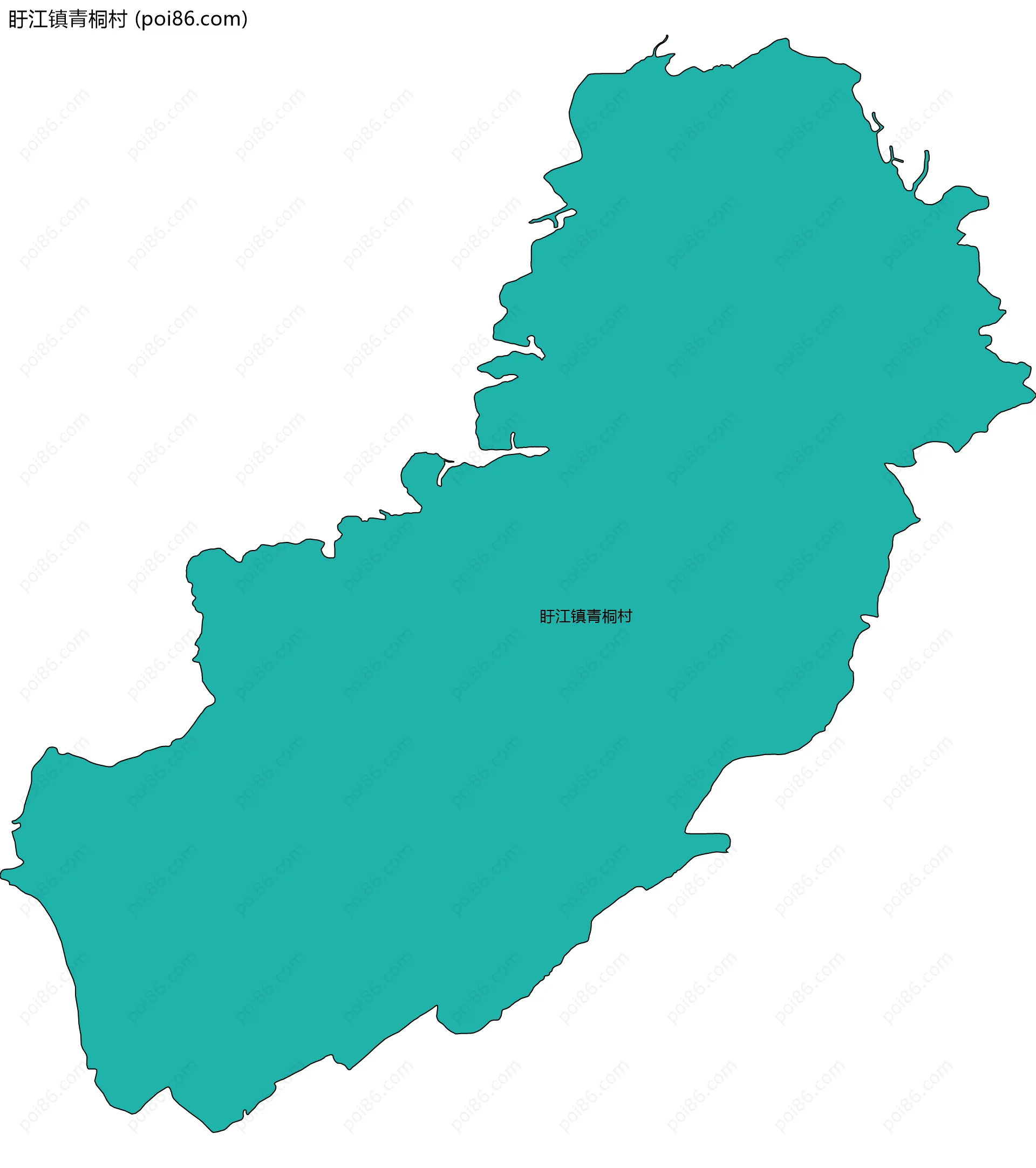 盱江镇青桐村边界地图