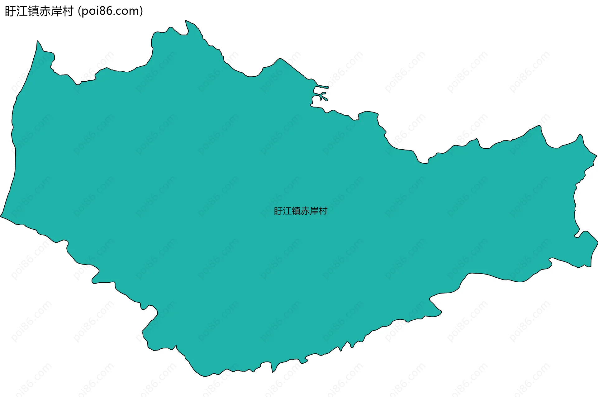 盱江镇赤岸村边界地图