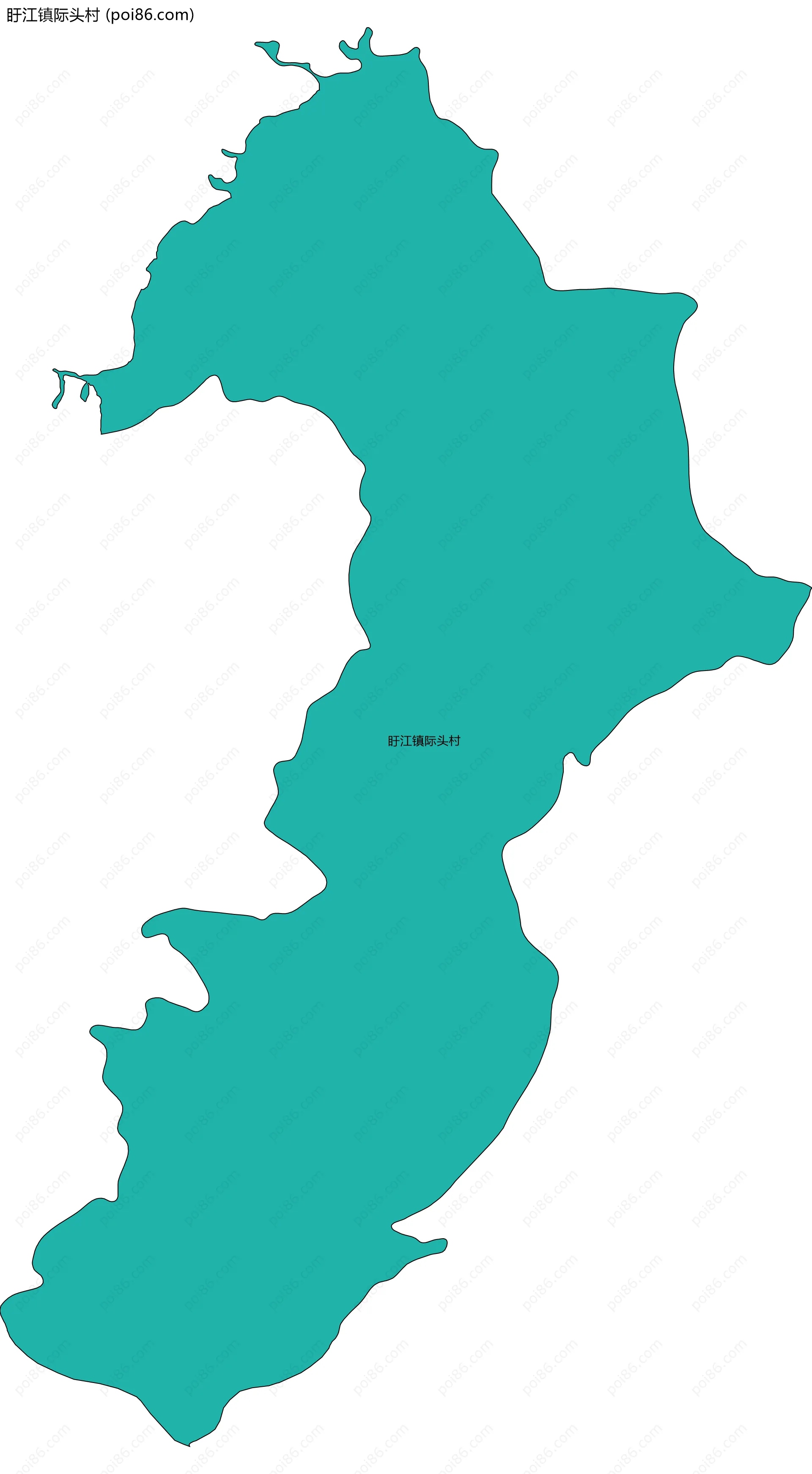 盱江镇际头村边界地图