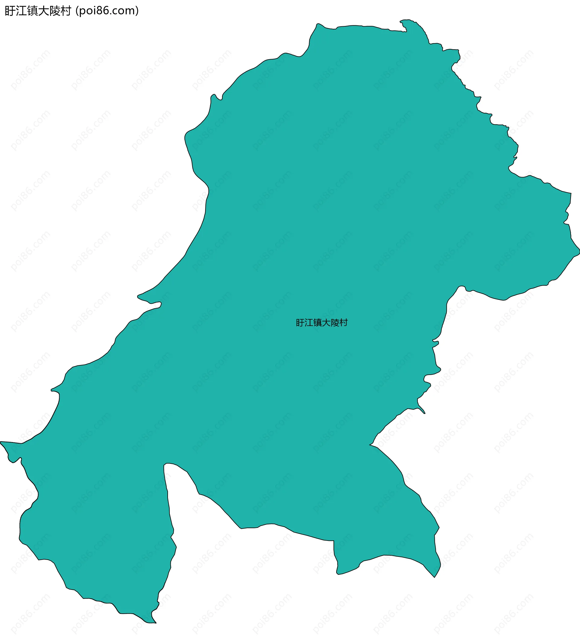 盱江镇大陵村边界地图