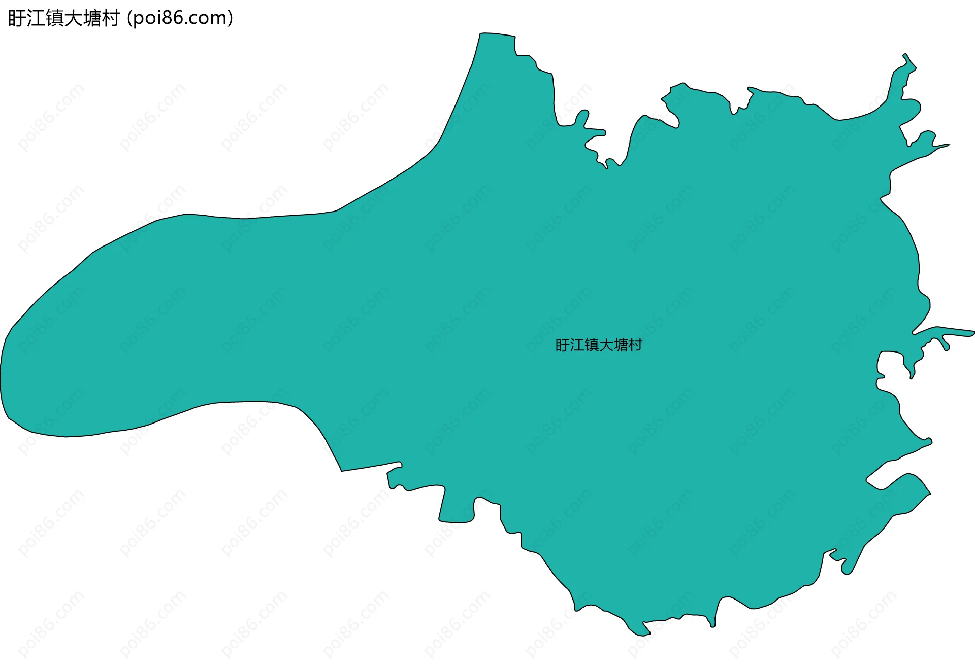 盱江镇大塘村边界地图