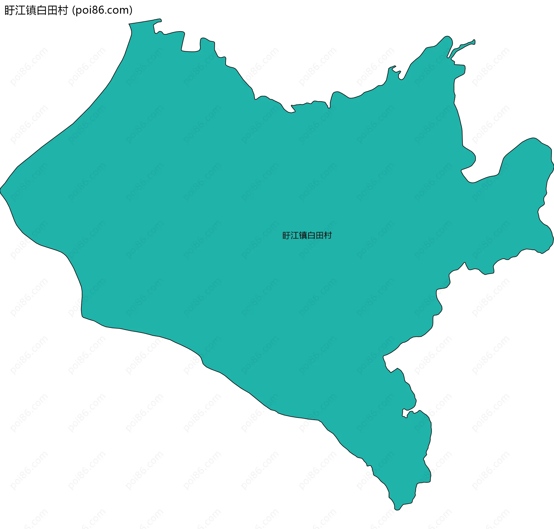 盱江镇白田村边界地图