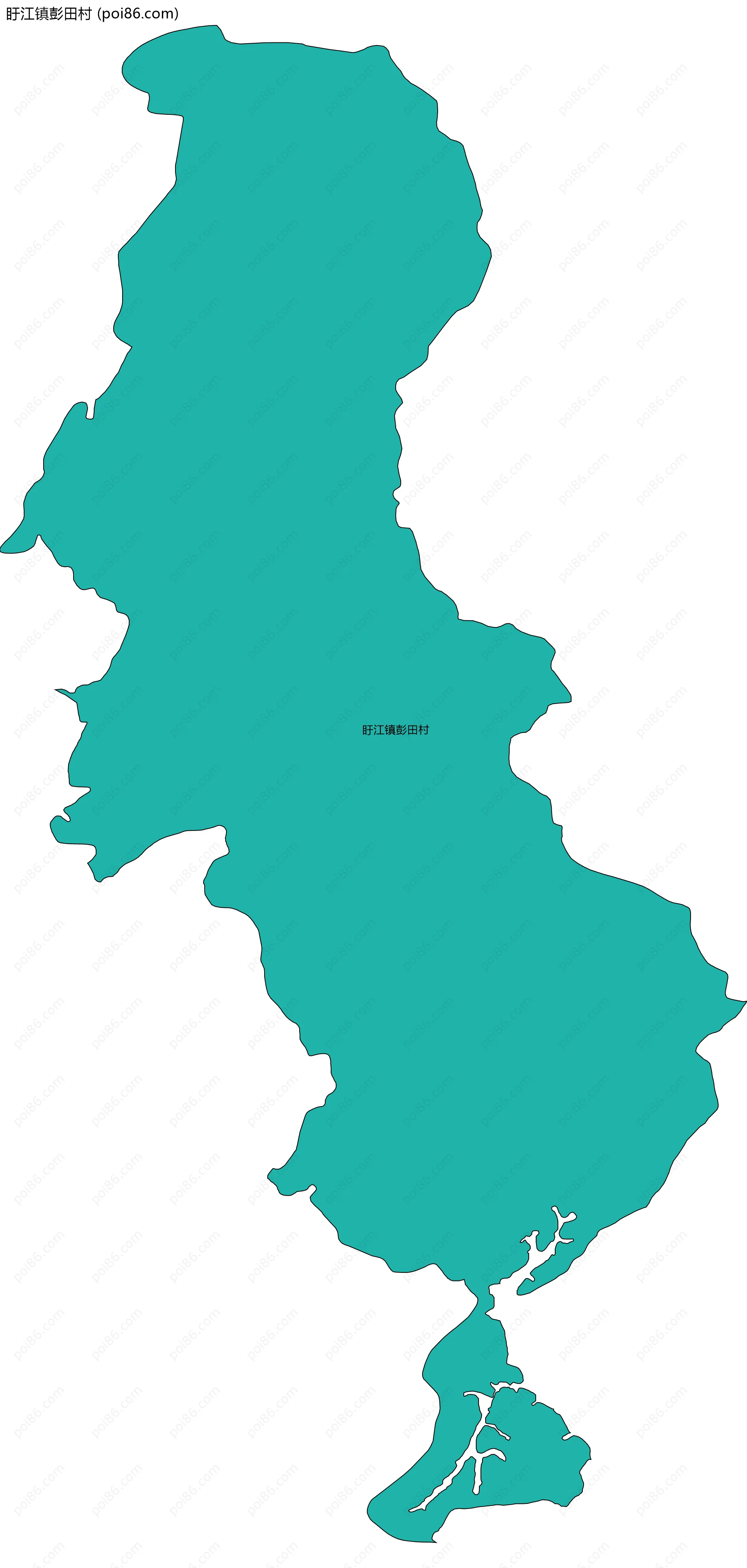 盱江镇彭田村边界地图