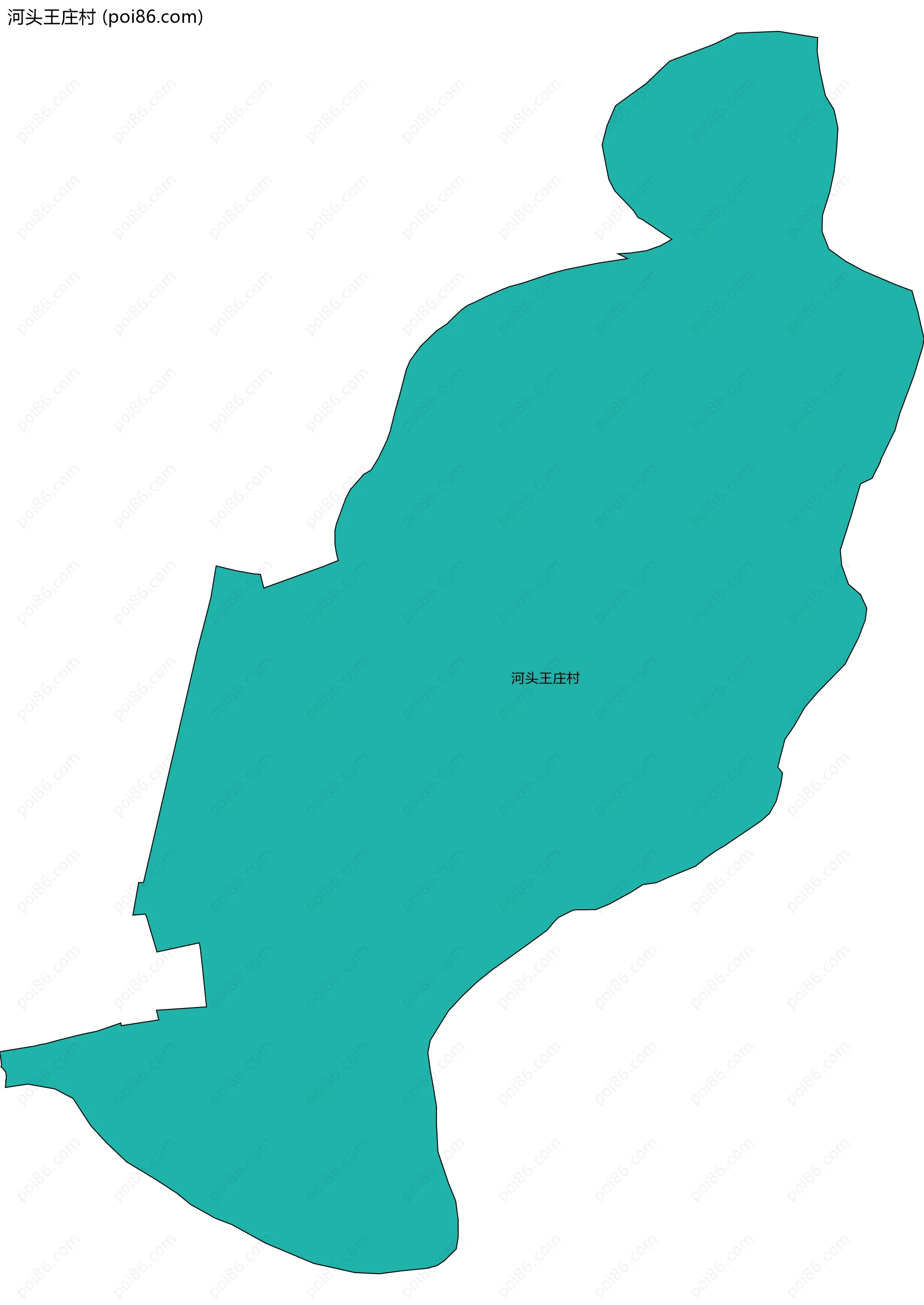 河头王庄村边界地图