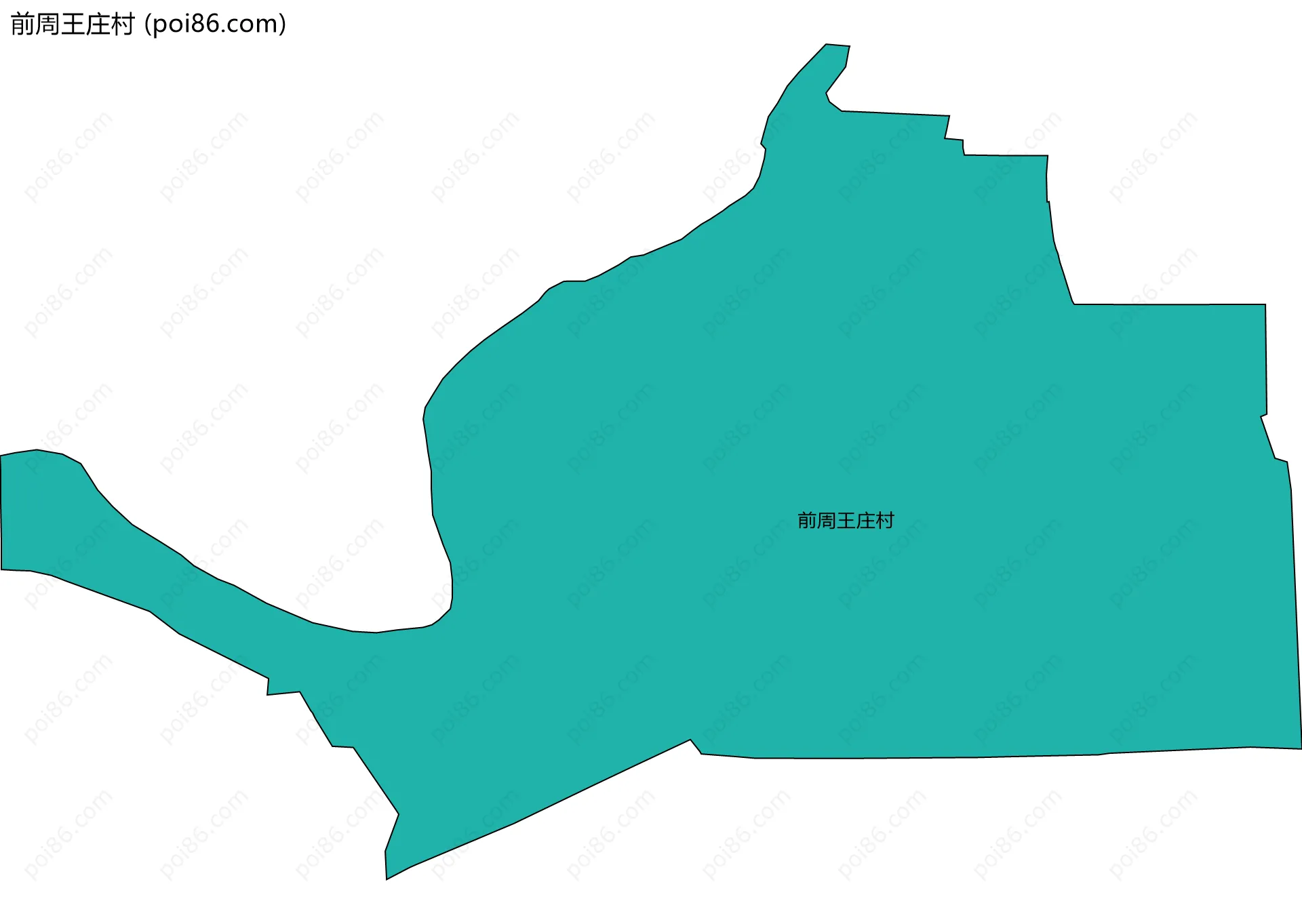 前周王庄村边界地图