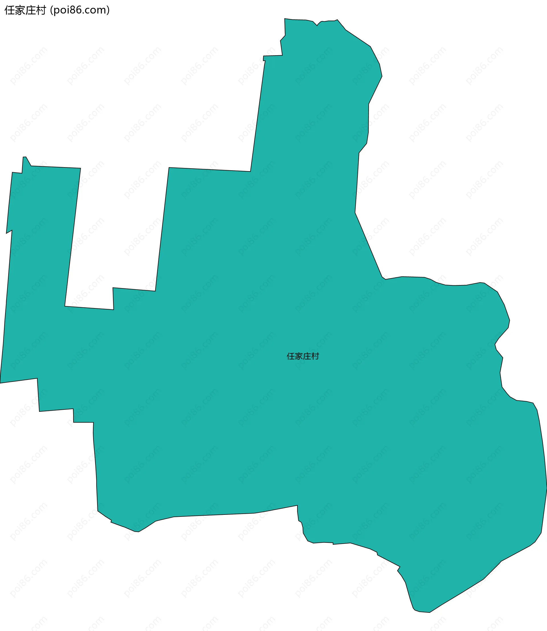 任家庄村边界地图