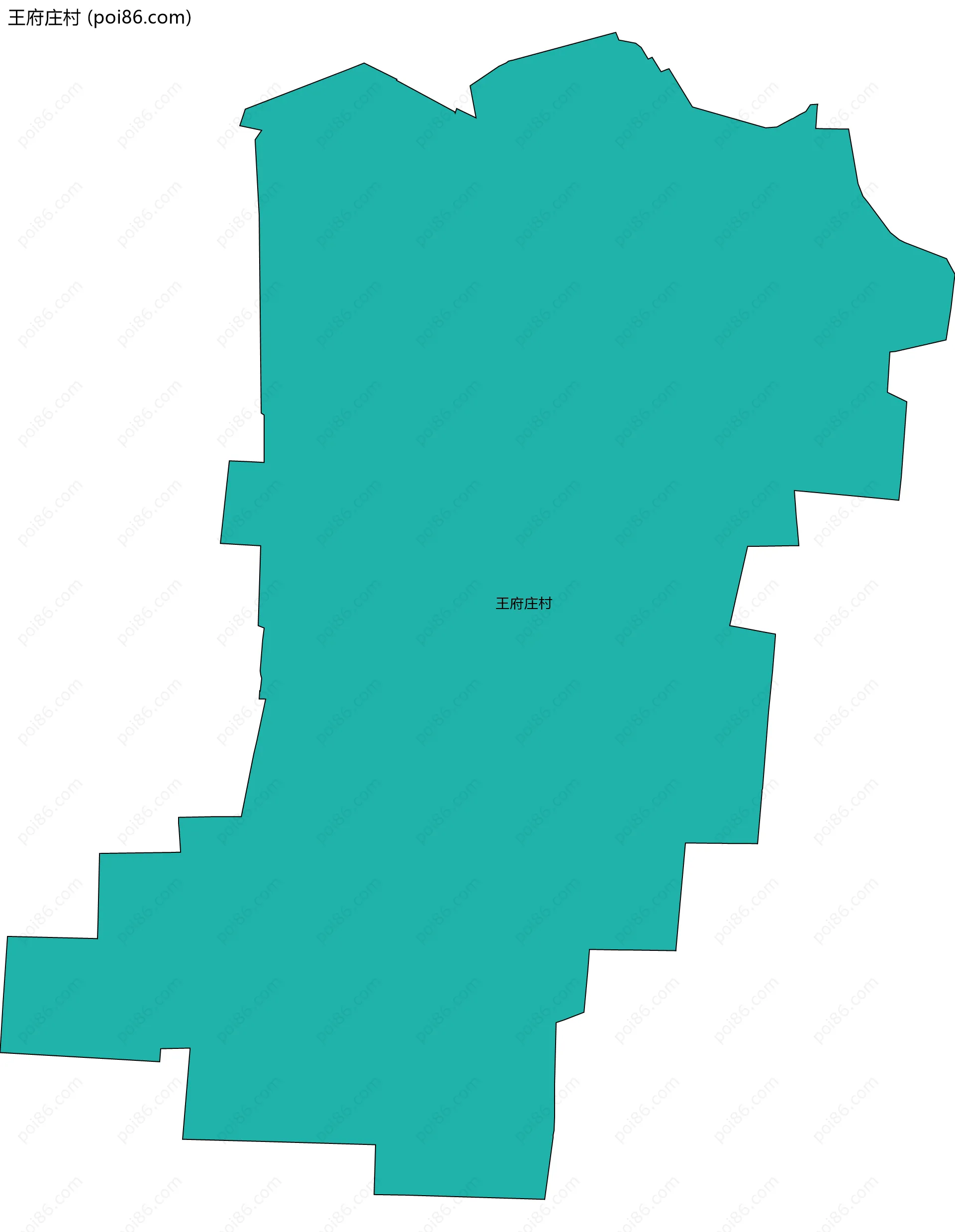 王府庄村边界地图