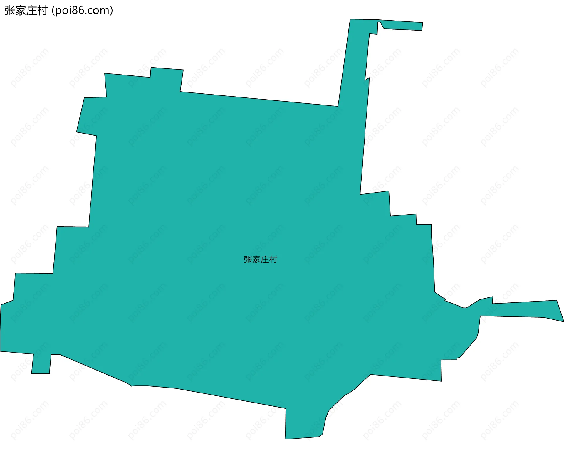张家庄村边界地图