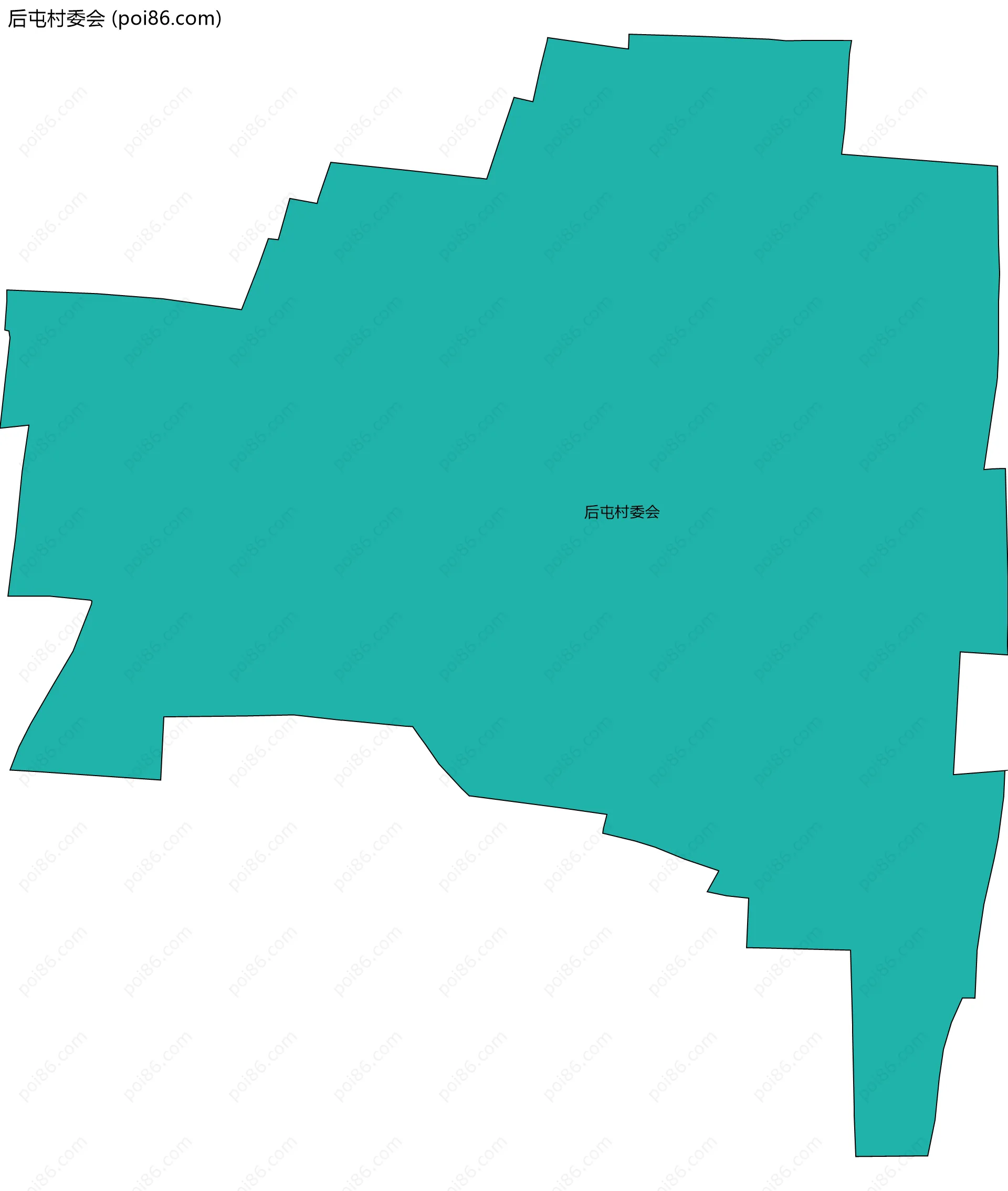 后屯村委会边界地图