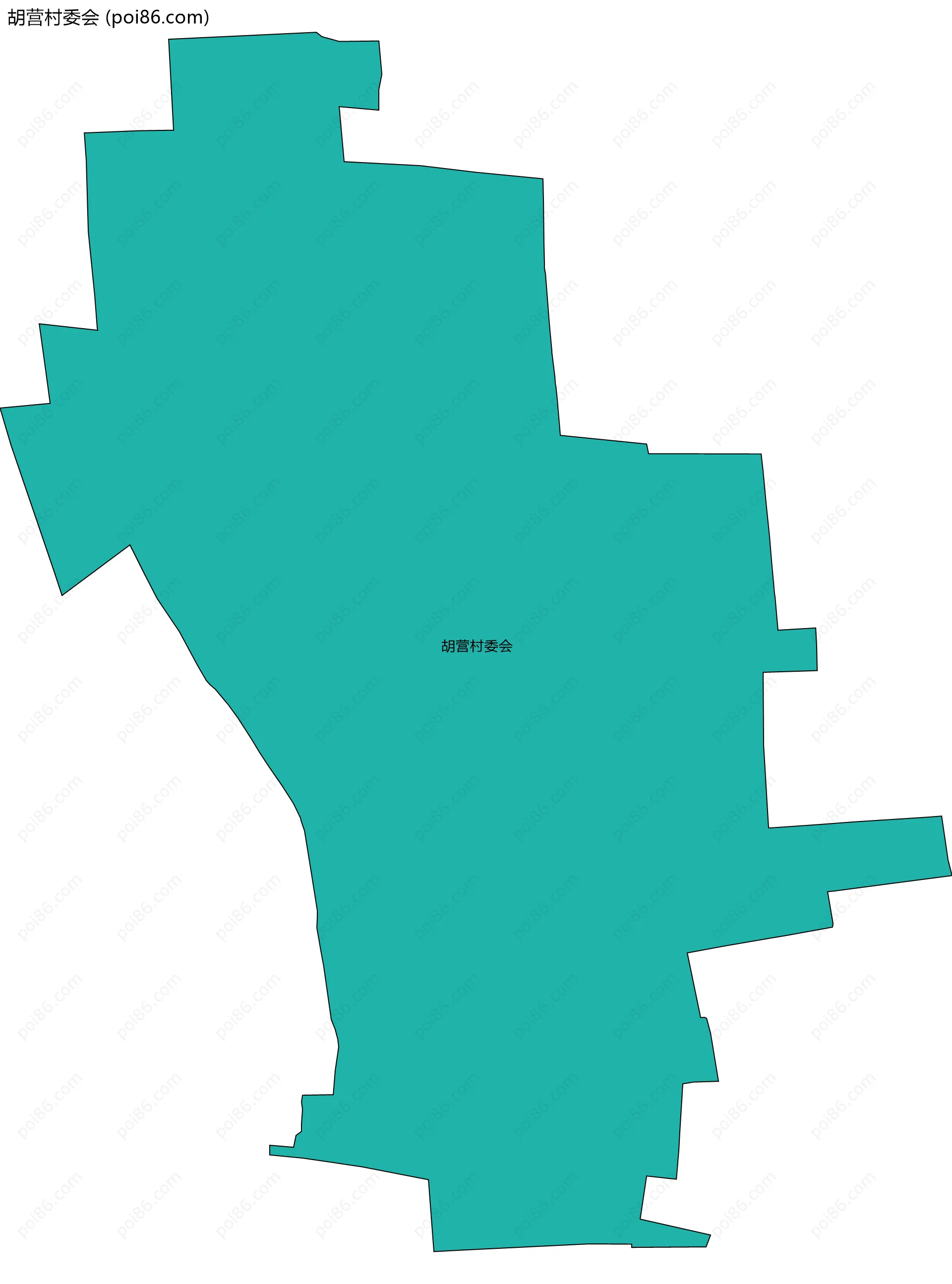 胡营村委会边界地图