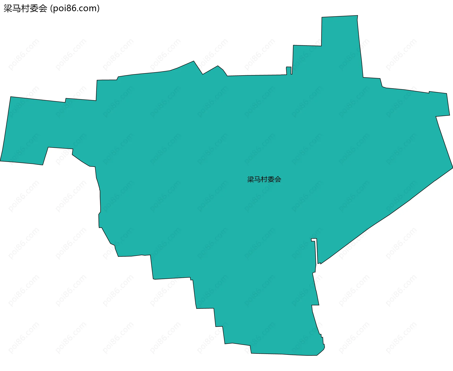 梁马村委会边界地图