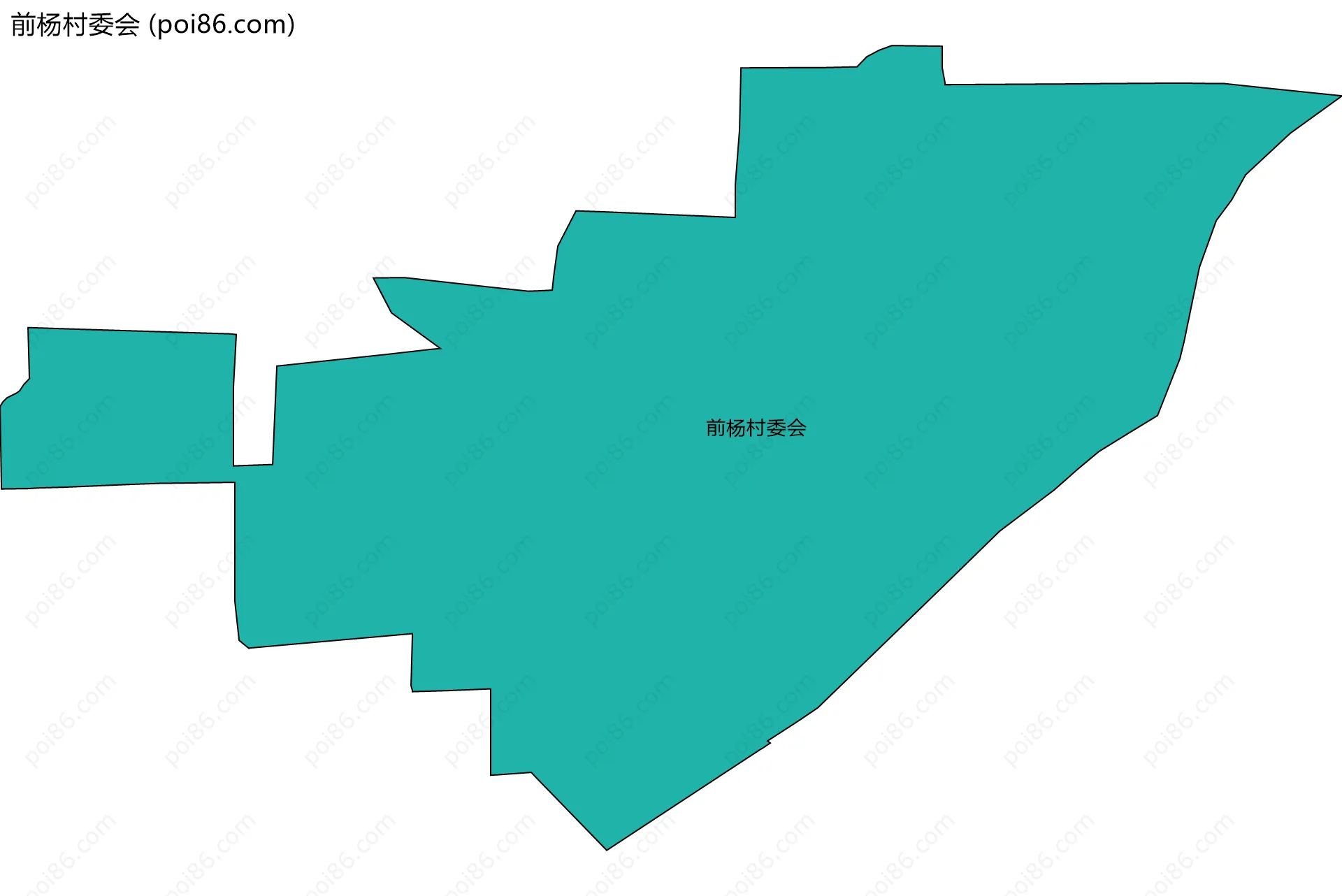 前杨村委会边界地图