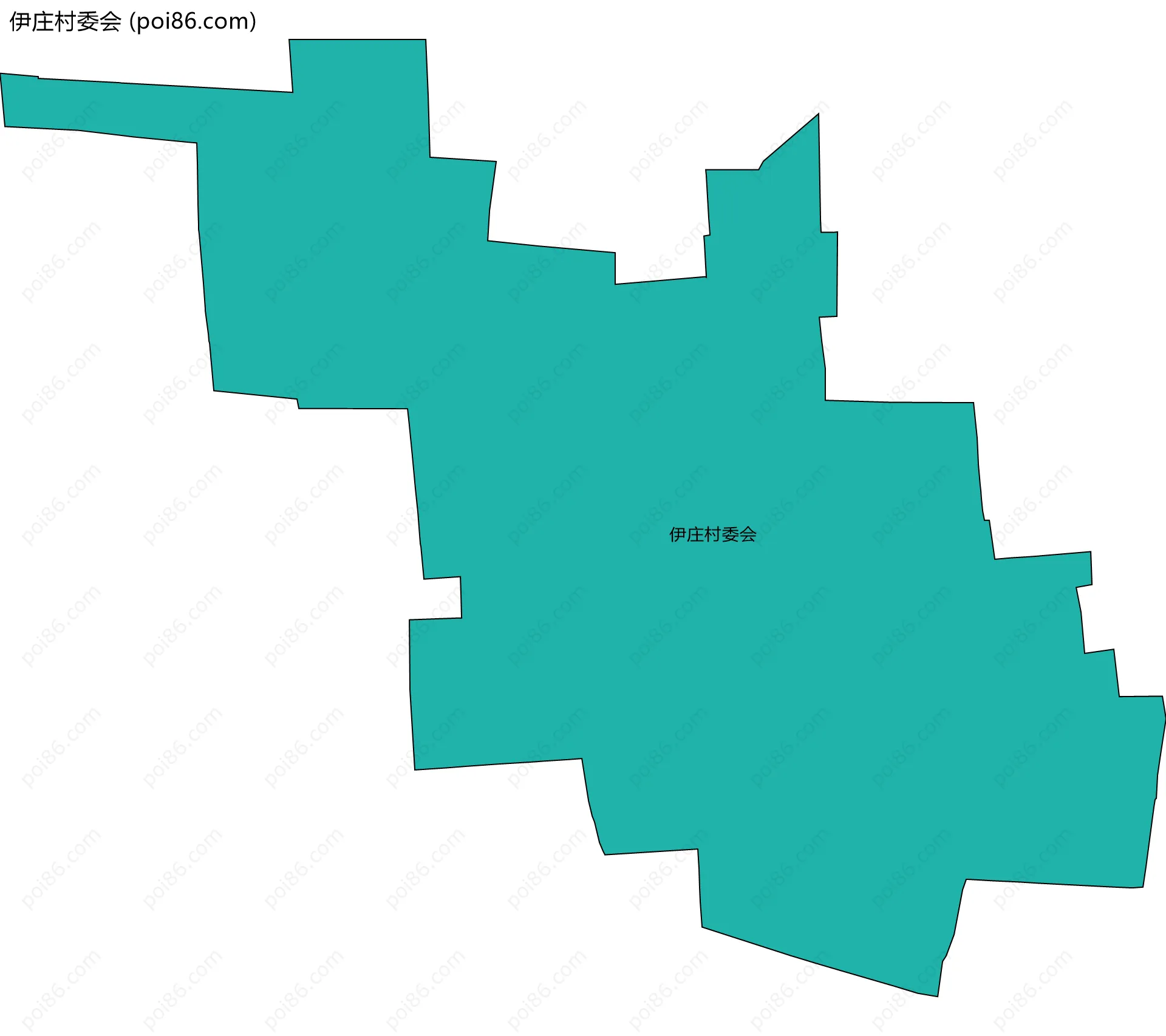 伊庄村委会边界地图