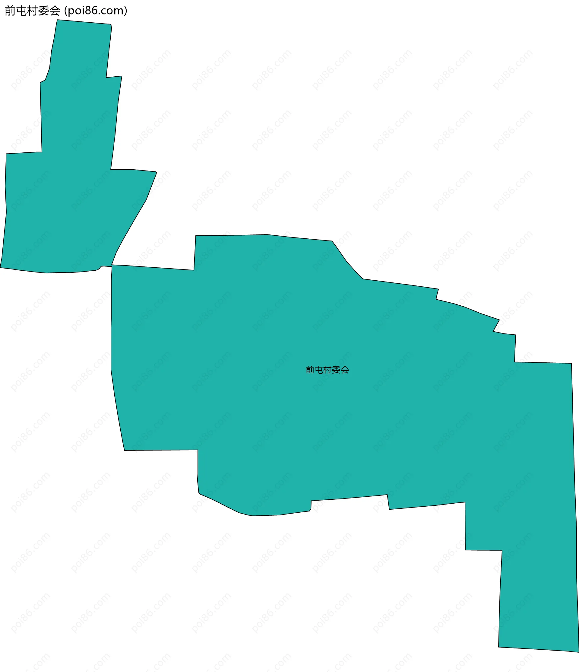 前屯村委会边界地图