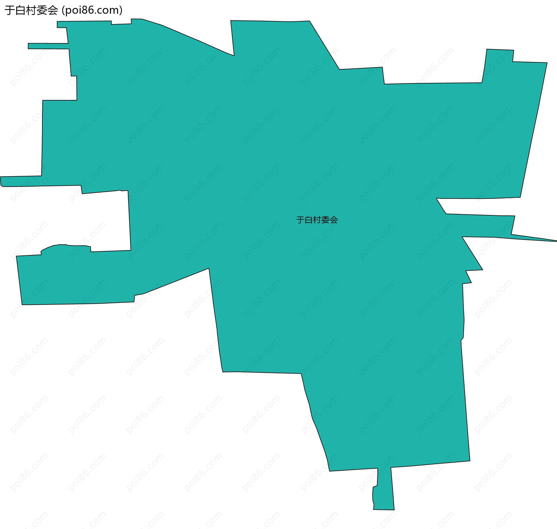 于白村委会边界地图
