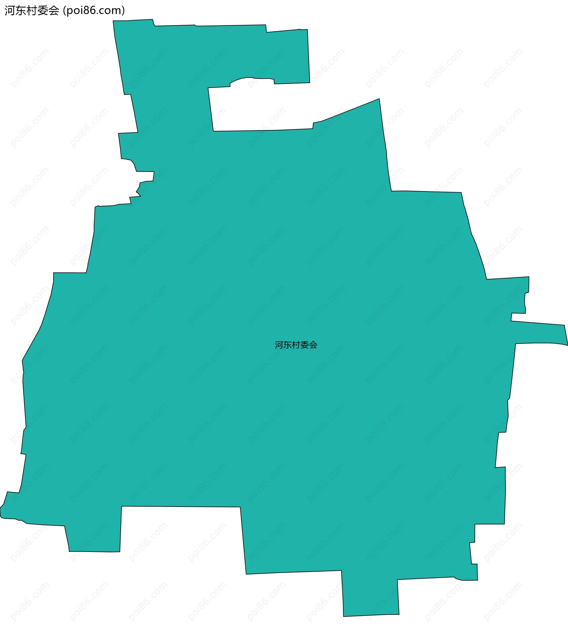 河东村委会边界地图